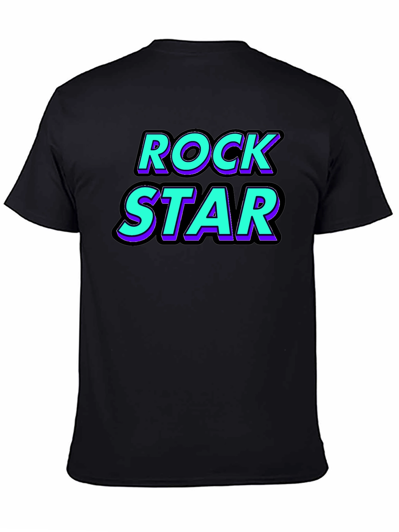 Rock Star Graphic Tee - Black Cotton T-Shirt