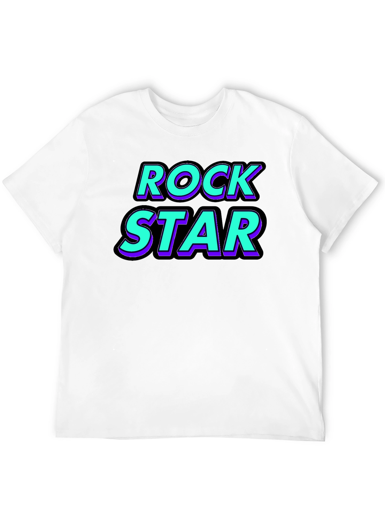 Rock Star Graphic Tee - Black Cotton T-Shirt