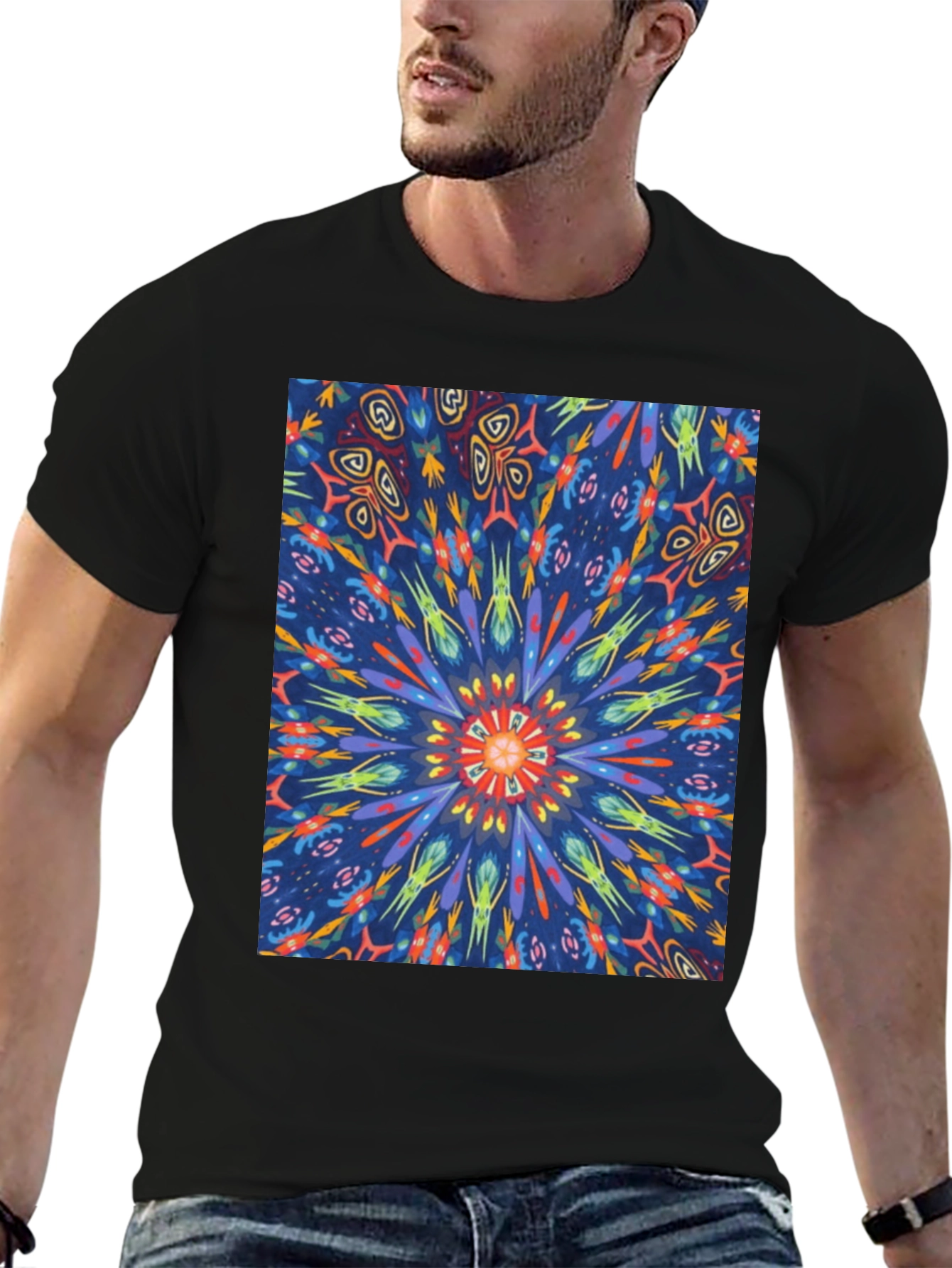 Kaleidoscope T-Shirt: Vivid Abstract Print