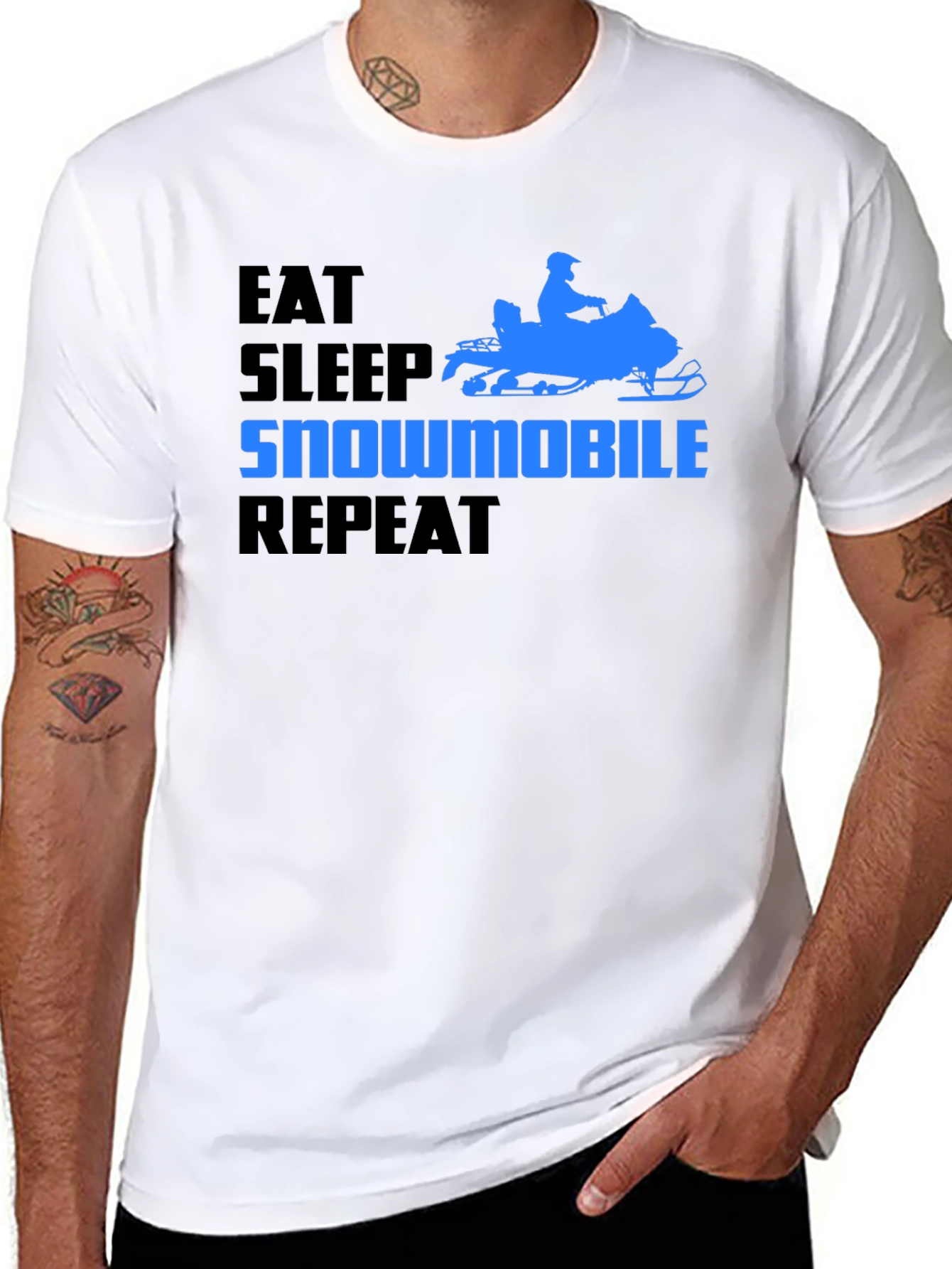 Eat Sleep Snowmobile Repeat T-Shirt