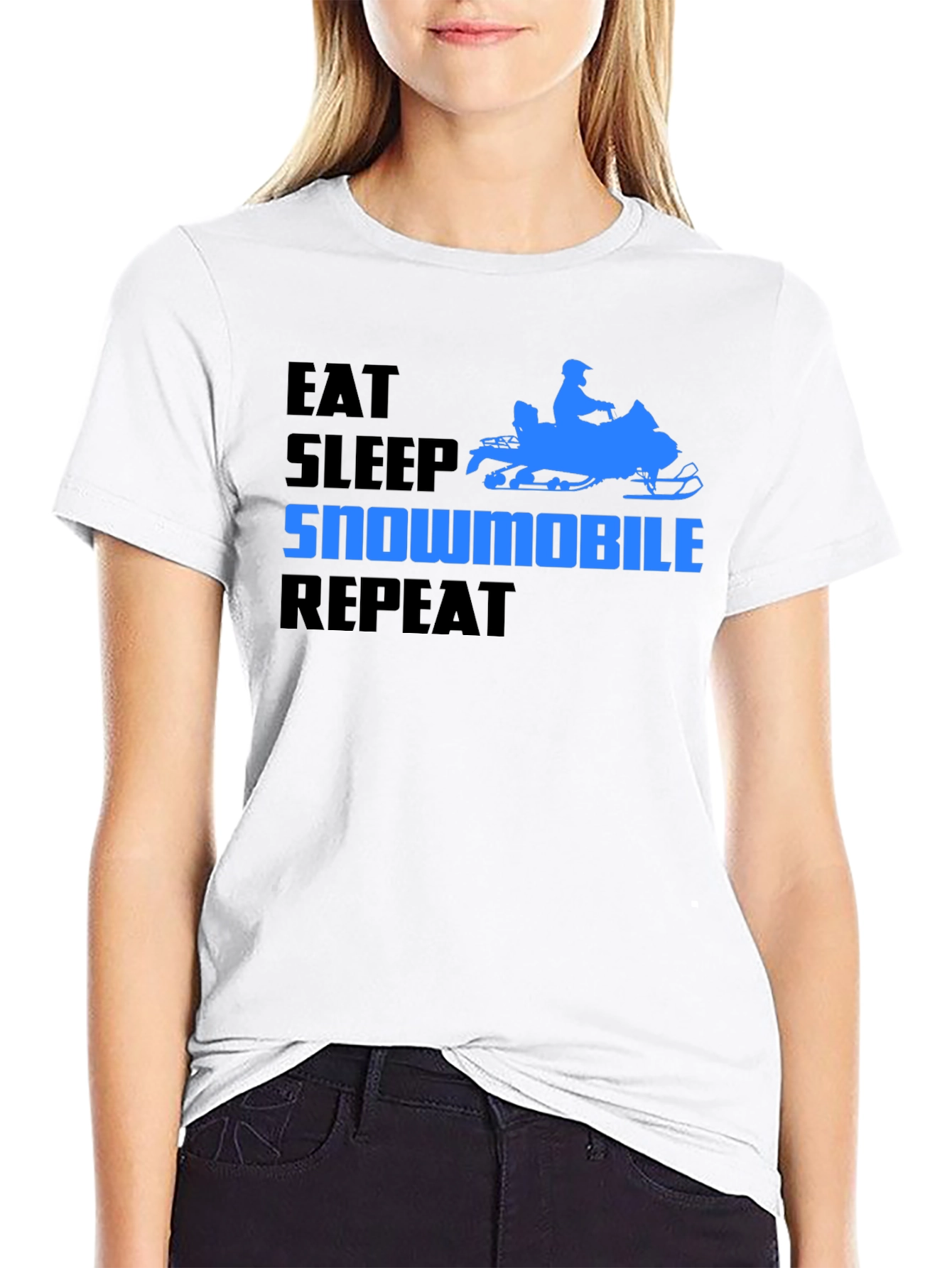 Eat Sleep Snowmobile Repeat T-Shirt