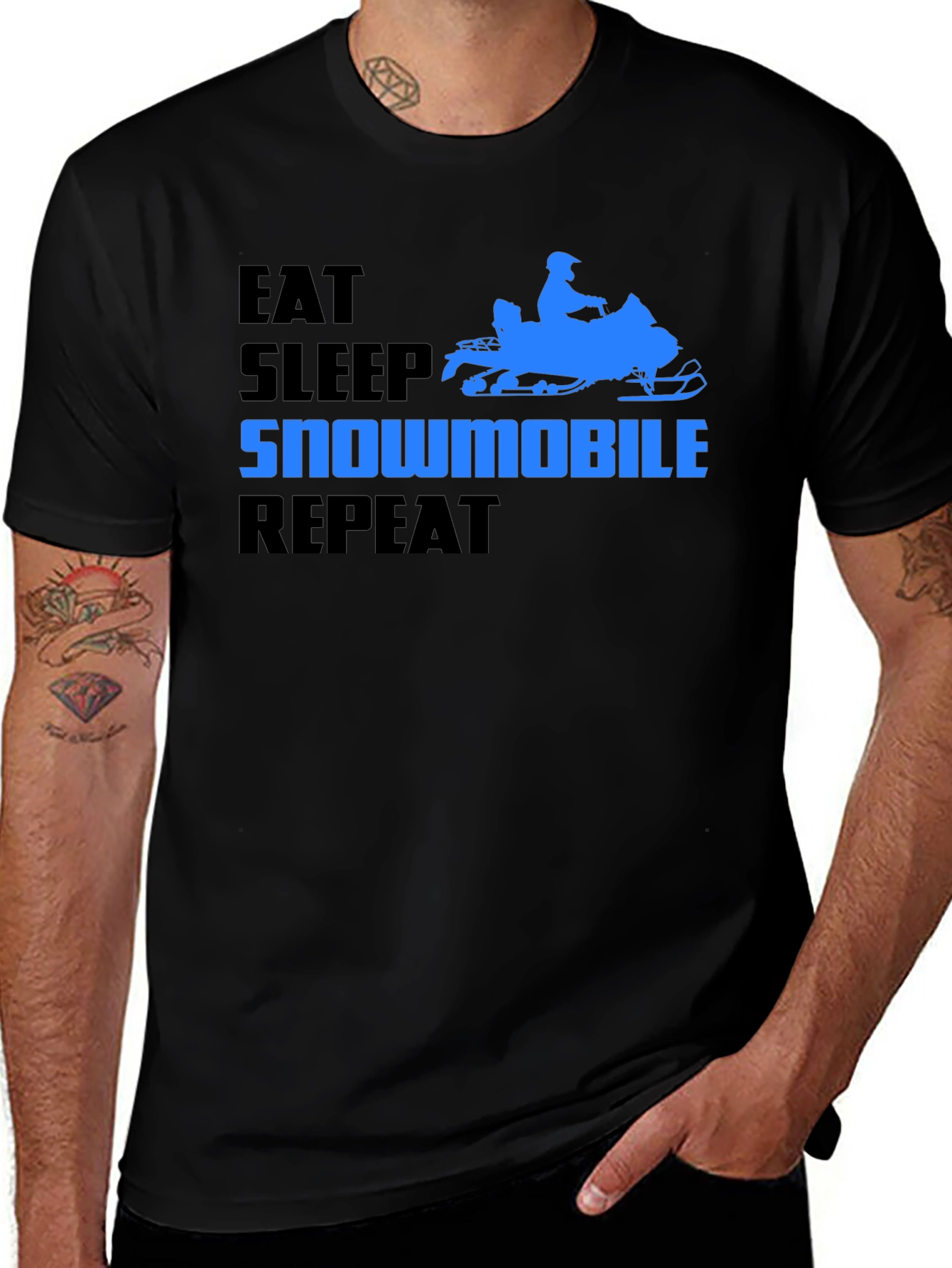 Eat Sleep Snowmobile Repeat T-Shirt