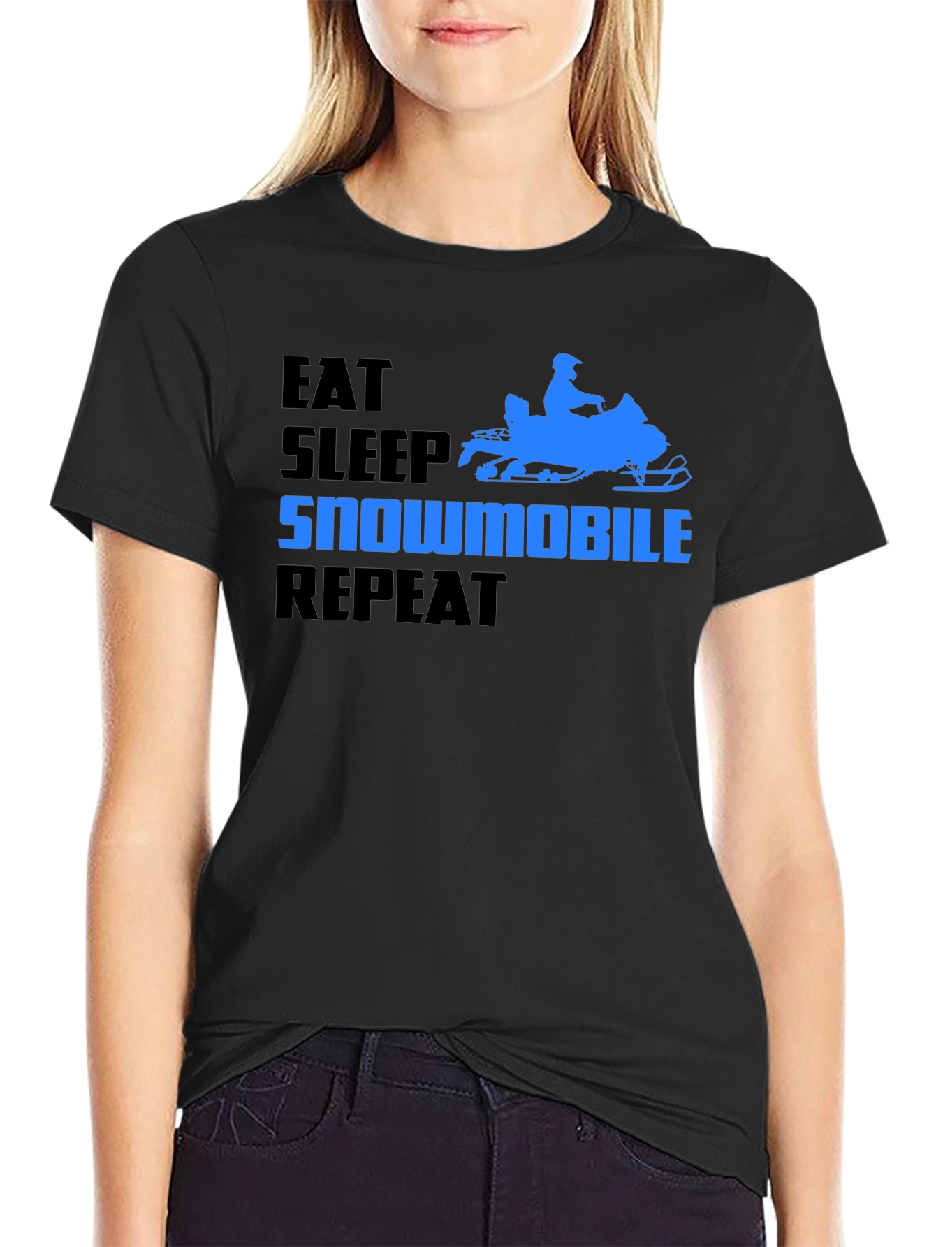 Eat Sleep Snowmobile Repeat T-Shirt
