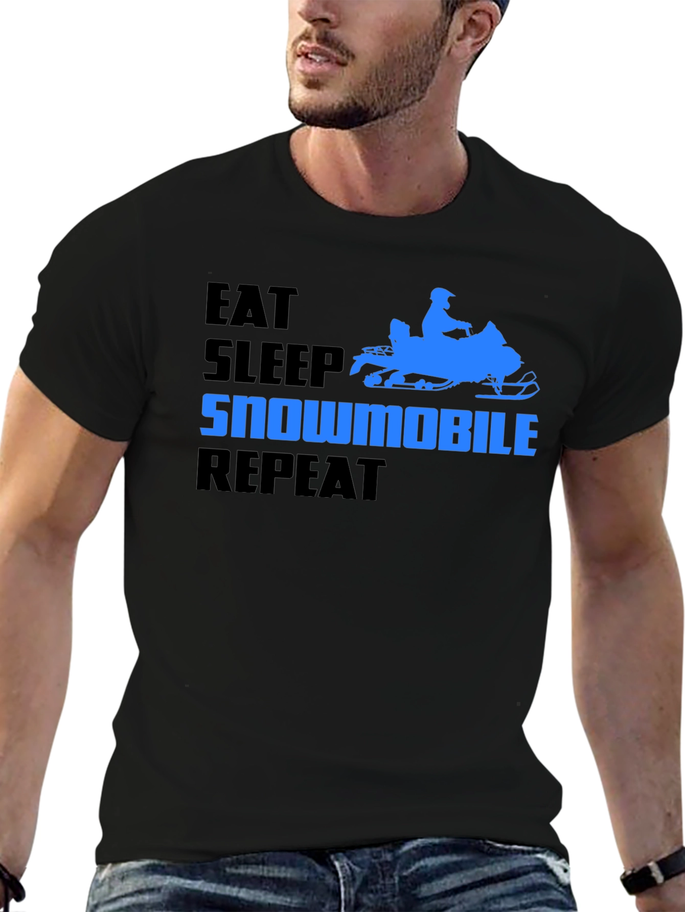 Eat Sleep Snowmobile Repeat T-Shirt