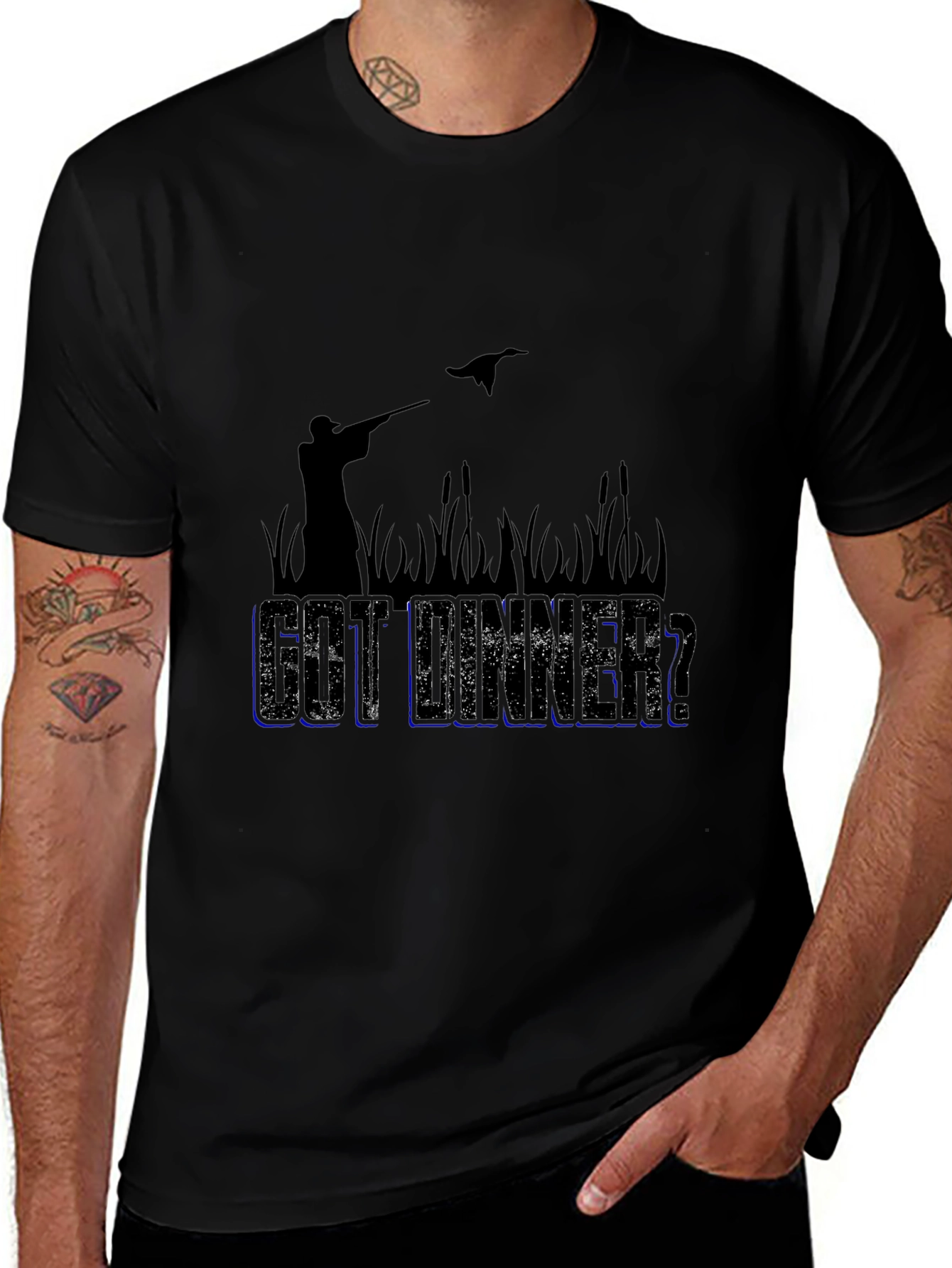 Got Dinner? Hunting Graphic Black T-Shirt