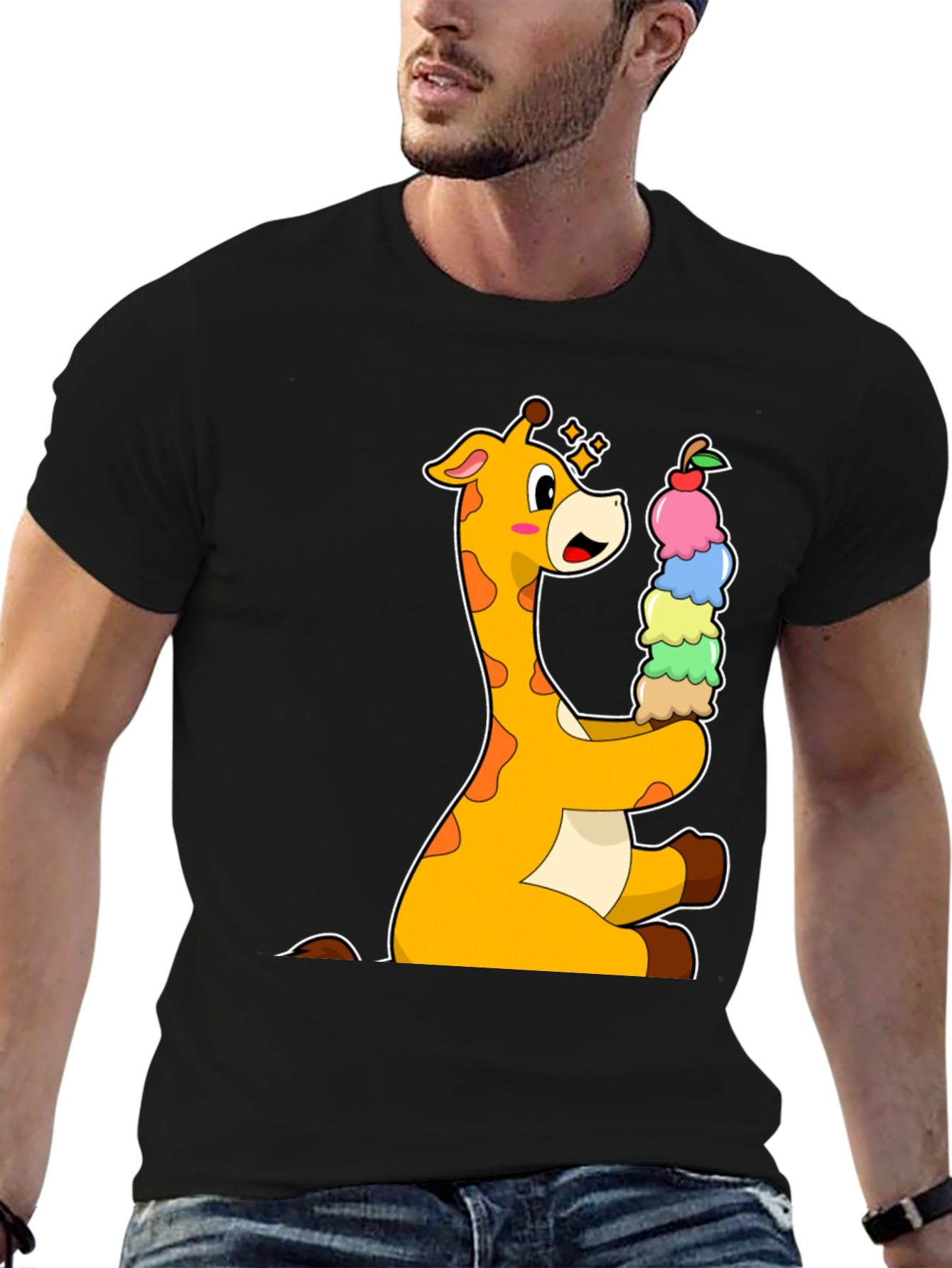 Giraffe Ice Cream Lover T-Shirt