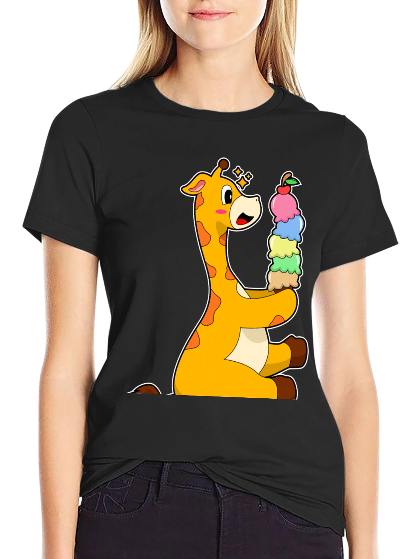 Giraffe Ice Cream Lover T-Shirt