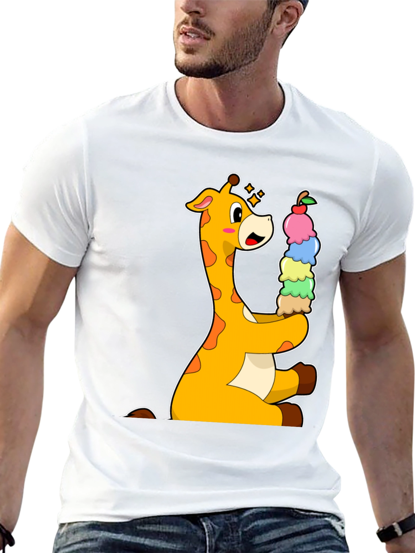 Giraffe Ice Cream Lover T-Shirt