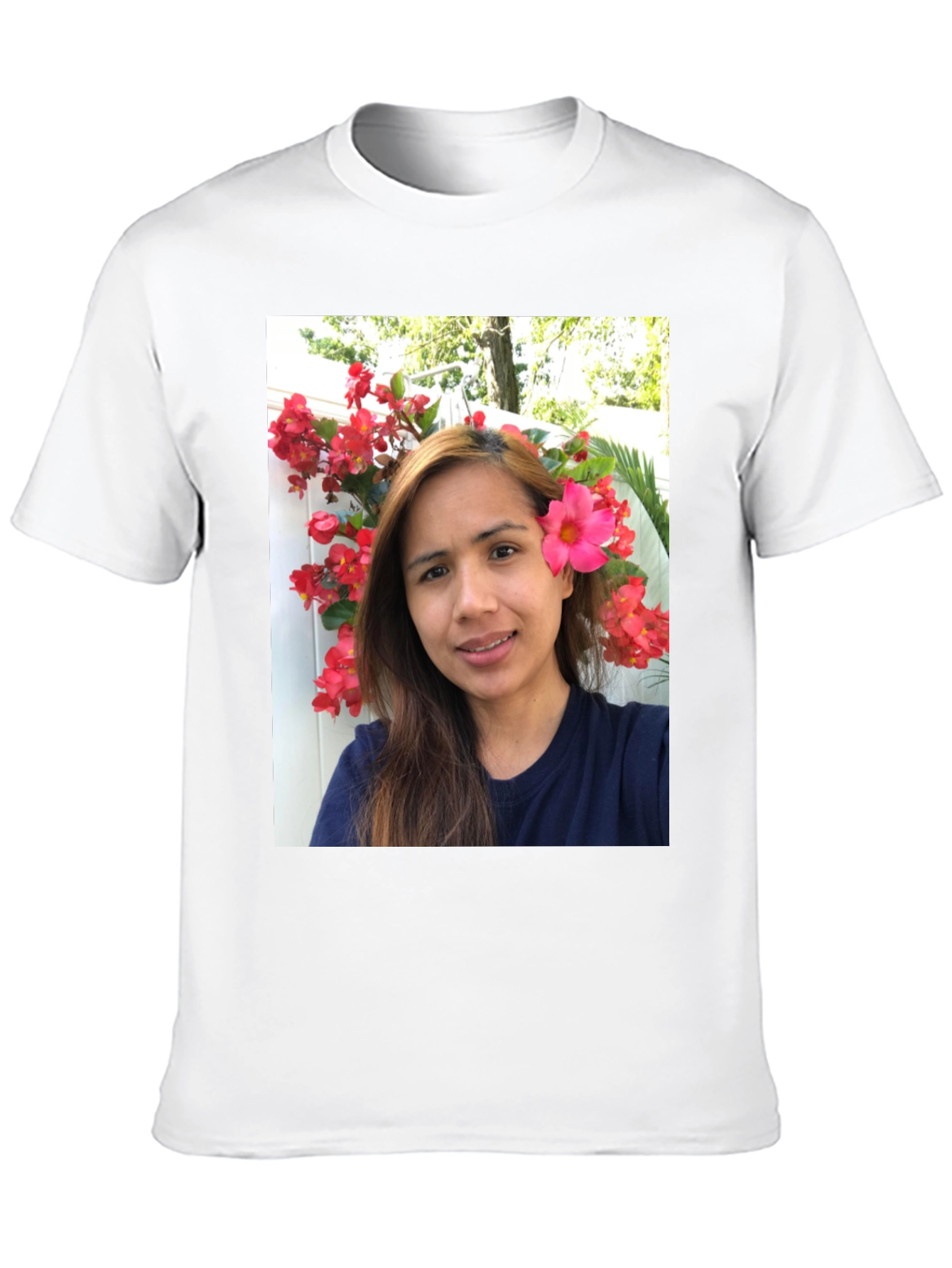 Floral Selfie T-Shirt - Unique Graphic Tee