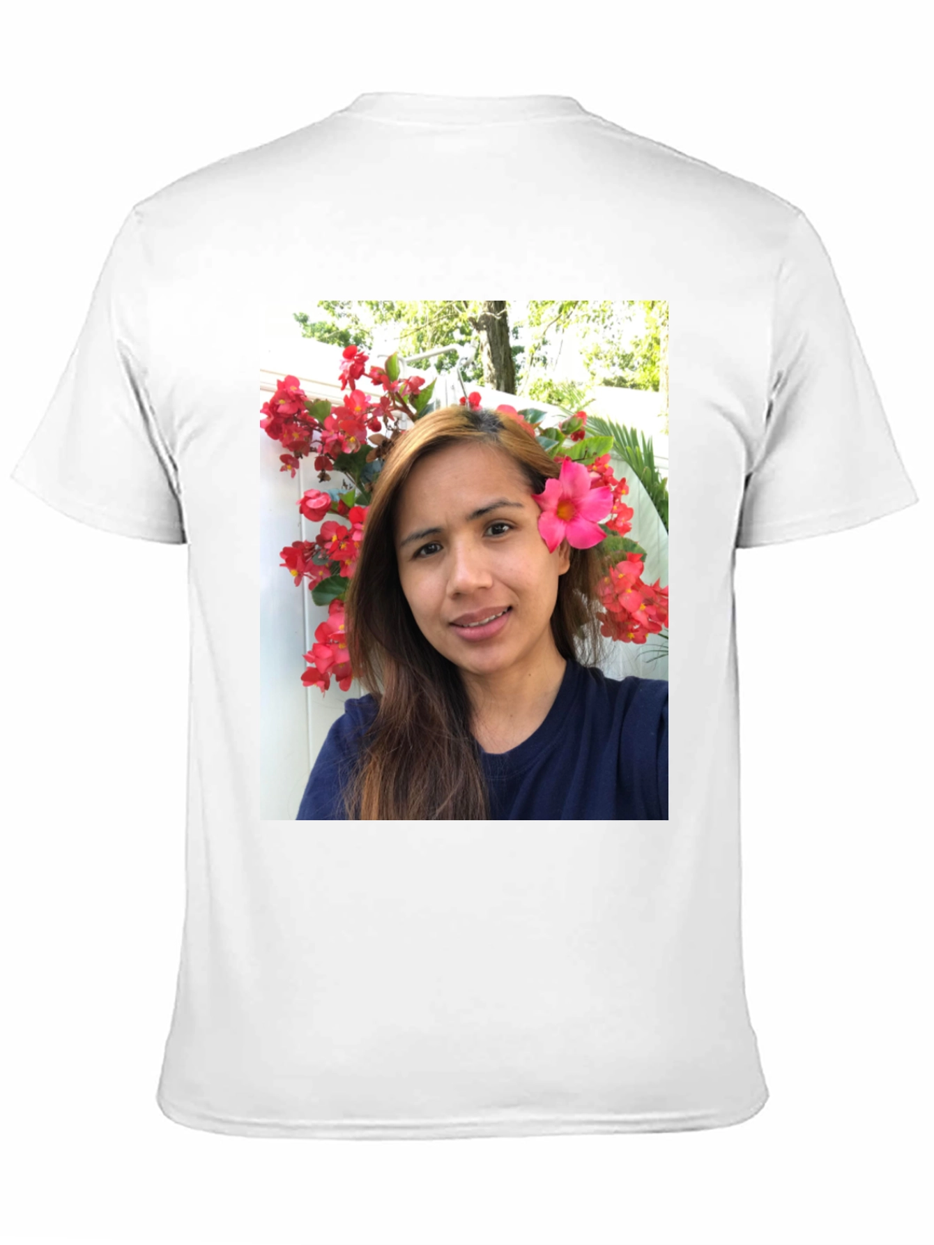 Floral Selfie T-Shirt - Unique Graphic Tee