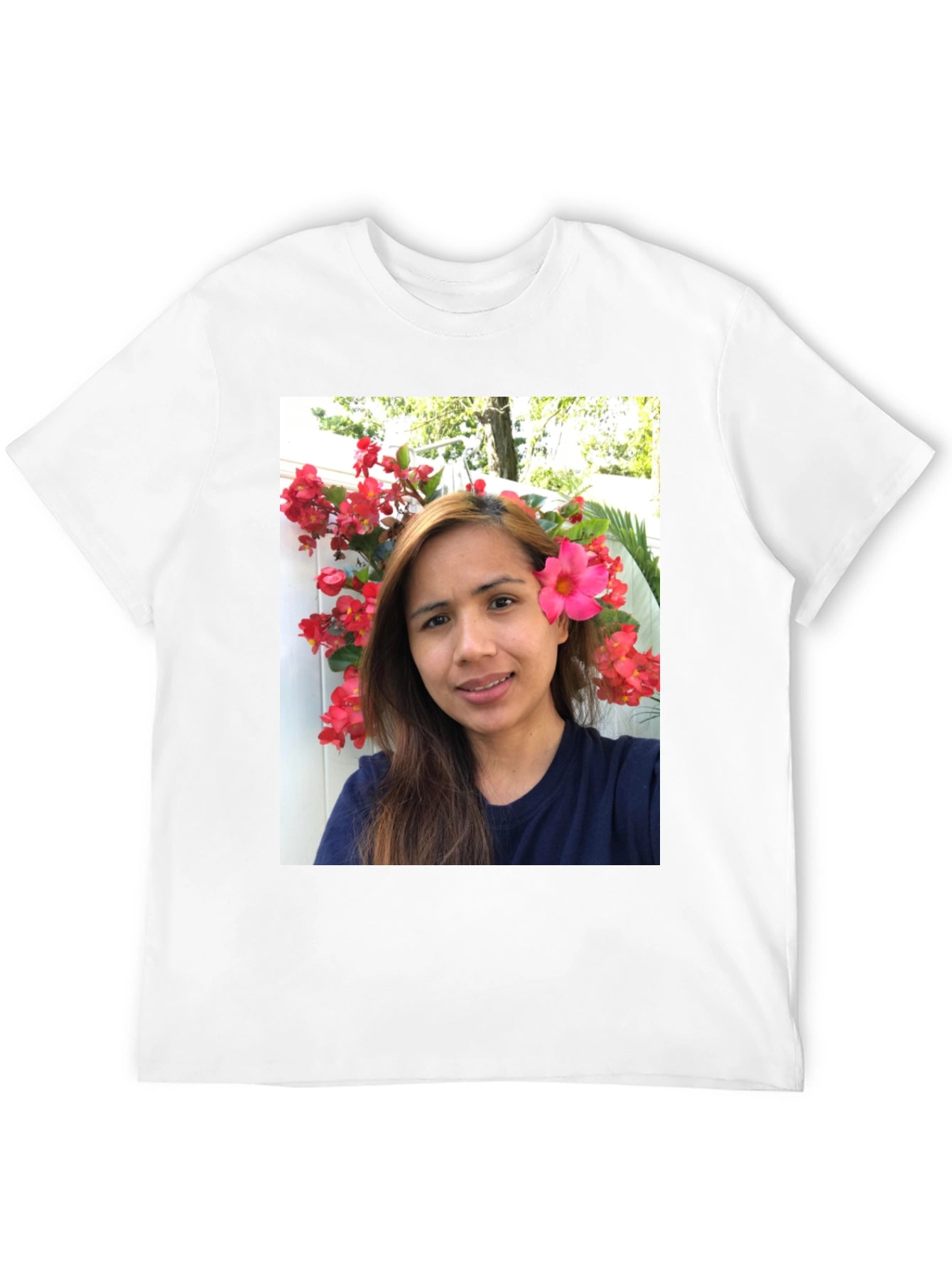 Floral Selfie T-Shirt - Unique Graphic Tee