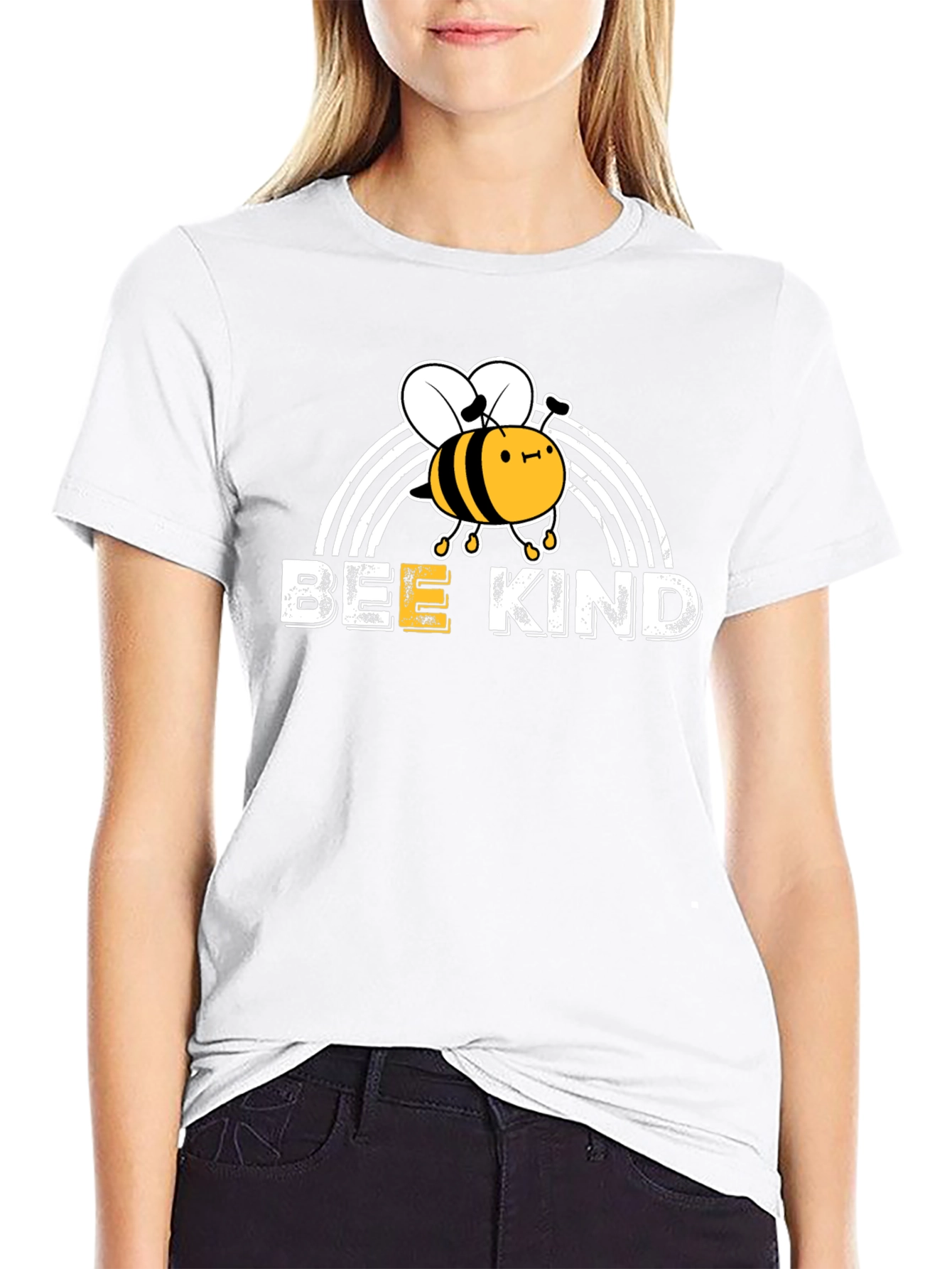 Bee Kind T-Shirt -  Rainbow Graphic Tee