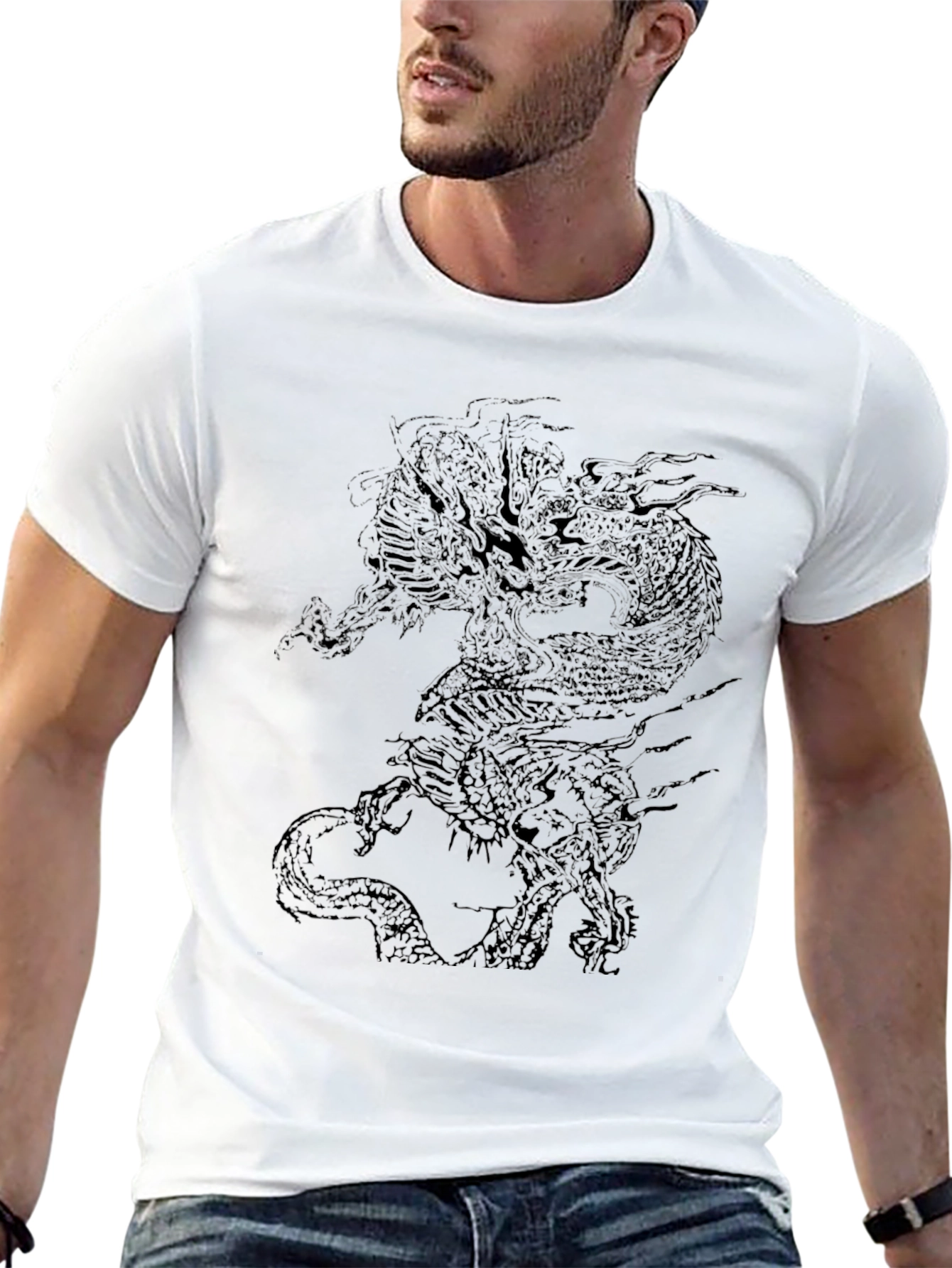 Dragon Graphic T-Shirt - Classic Black Tee