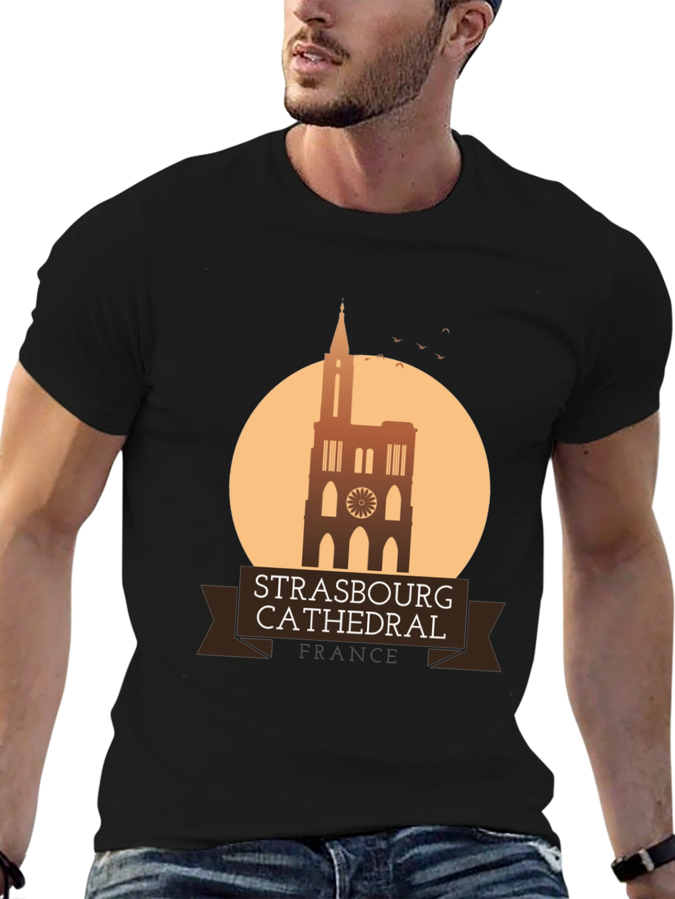 Strasbourg Cathedral Graphic T-Shirt - France Landmark Tee