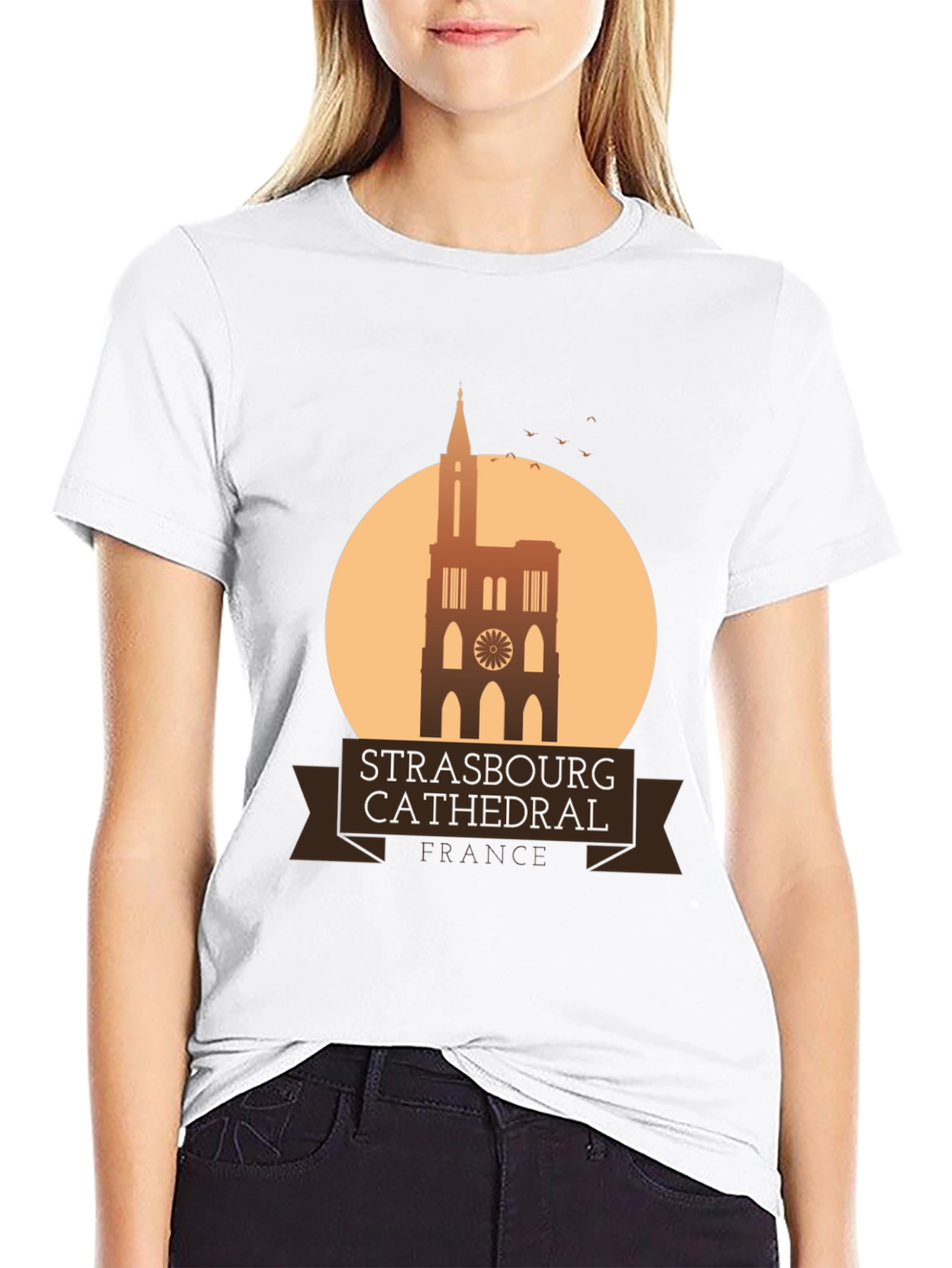 Strasbourg Cathedral Graphic T-Shirt - France Landmark Tee