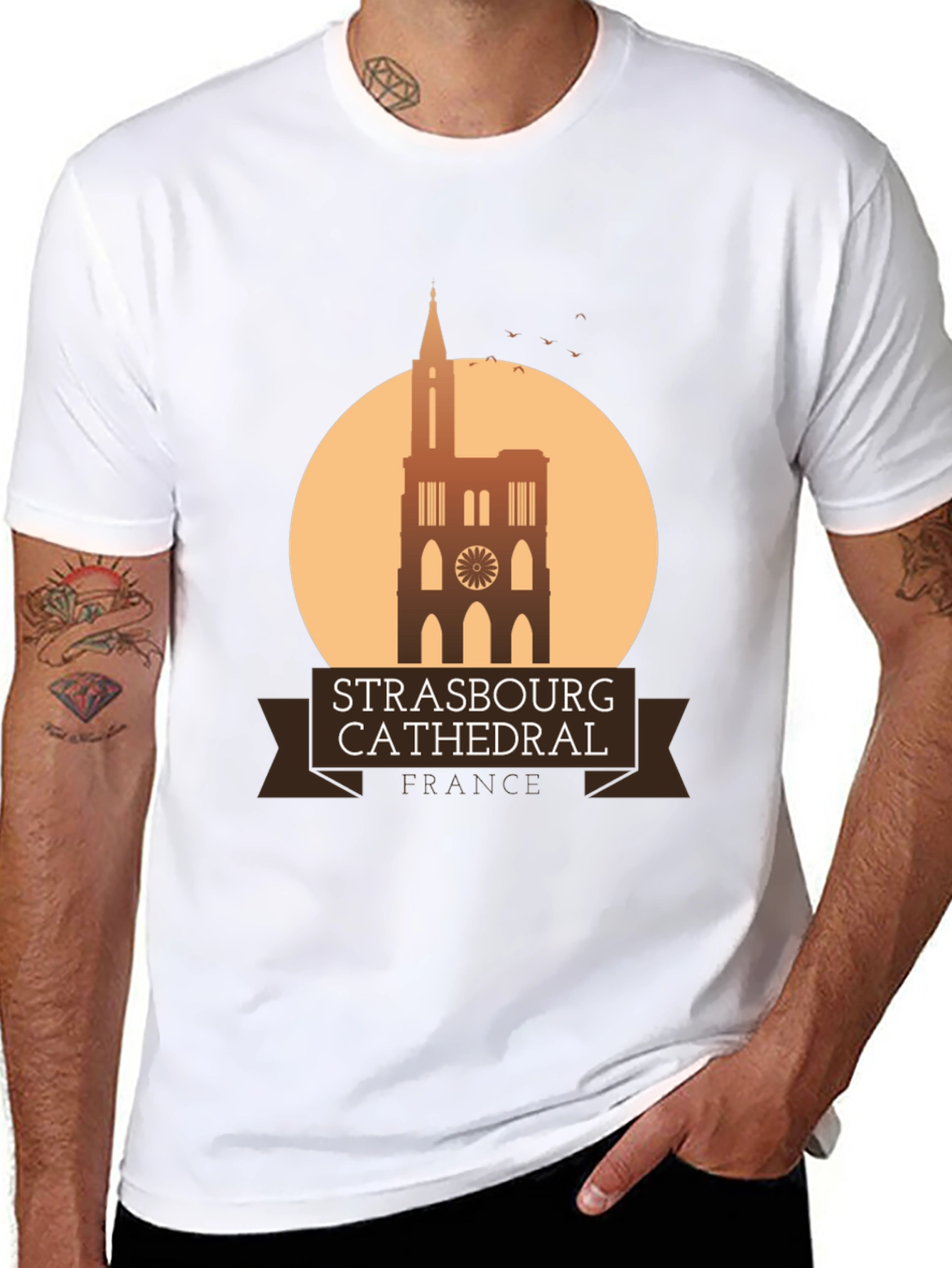 Strasbourg Cathedral Graphic T-Shirt - France Landmark Tee