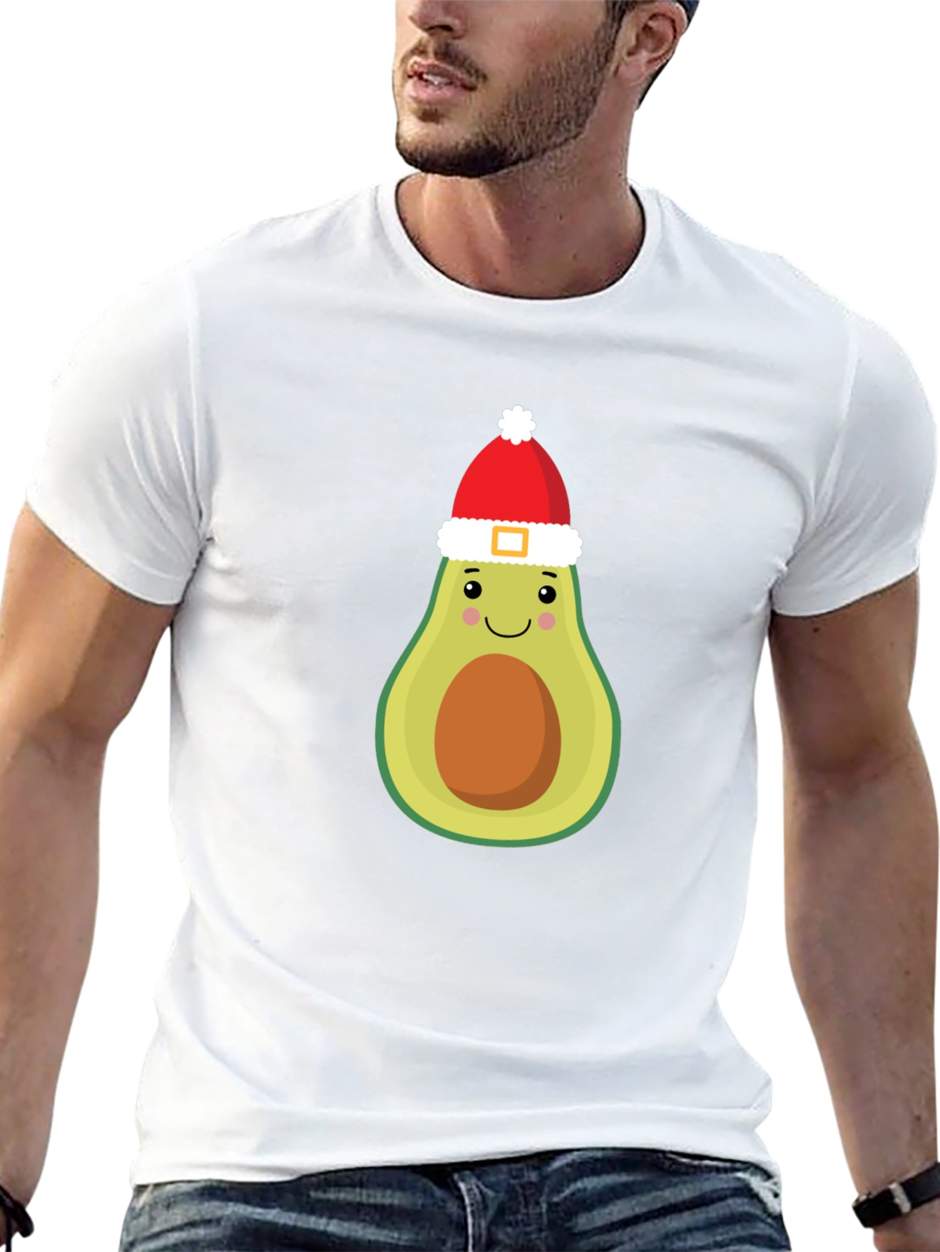 Festive Avocado Santa T-Shirt