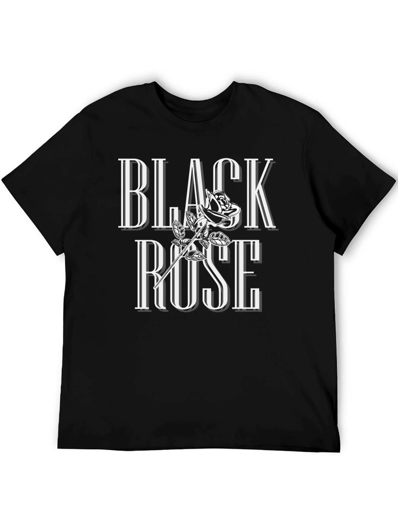 Black Rose Graphic T-Shirt - Stylish Cotton Tee