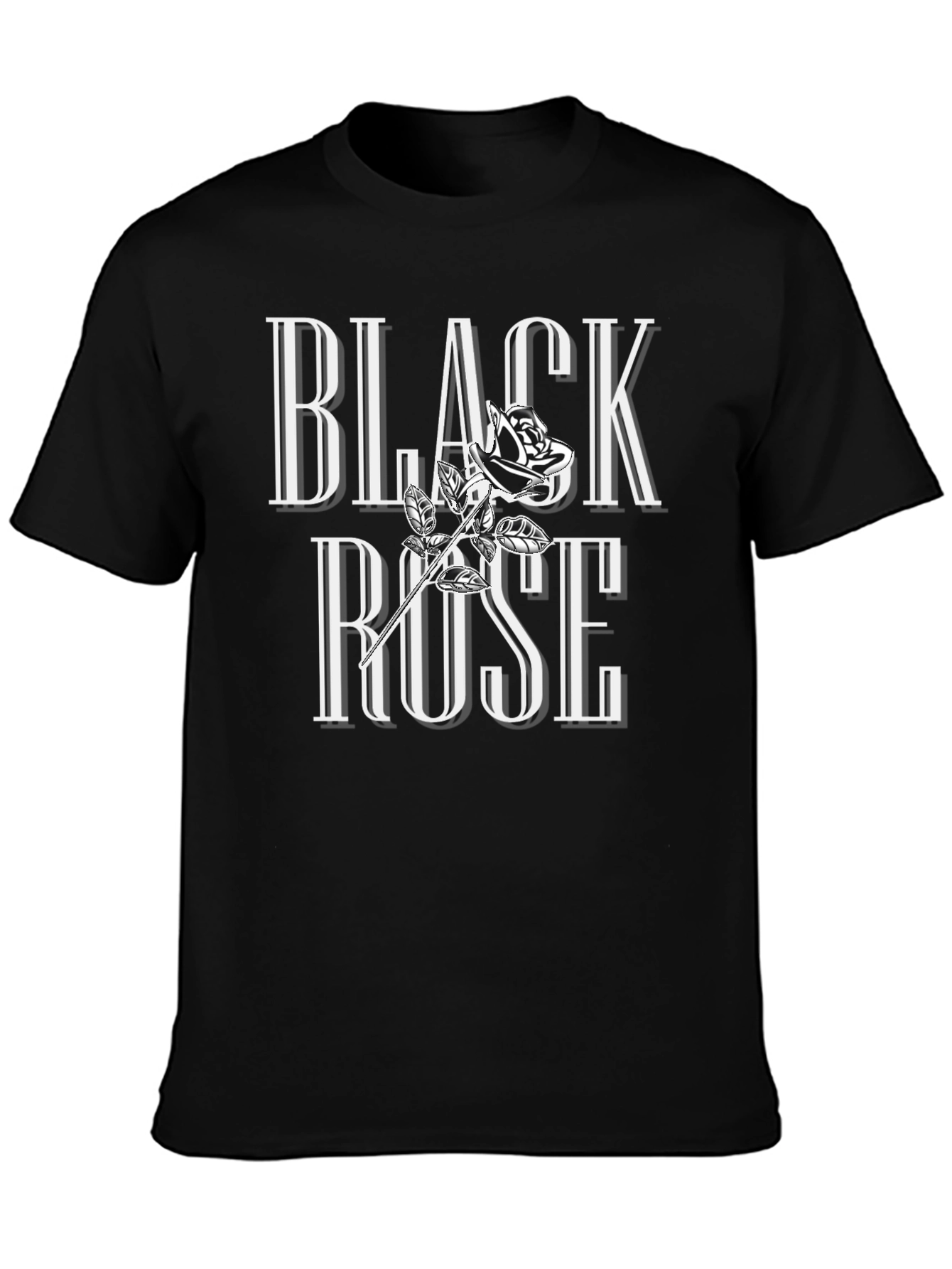 Black Rose Graphic T-Shirt - Stylish Cotton Tee