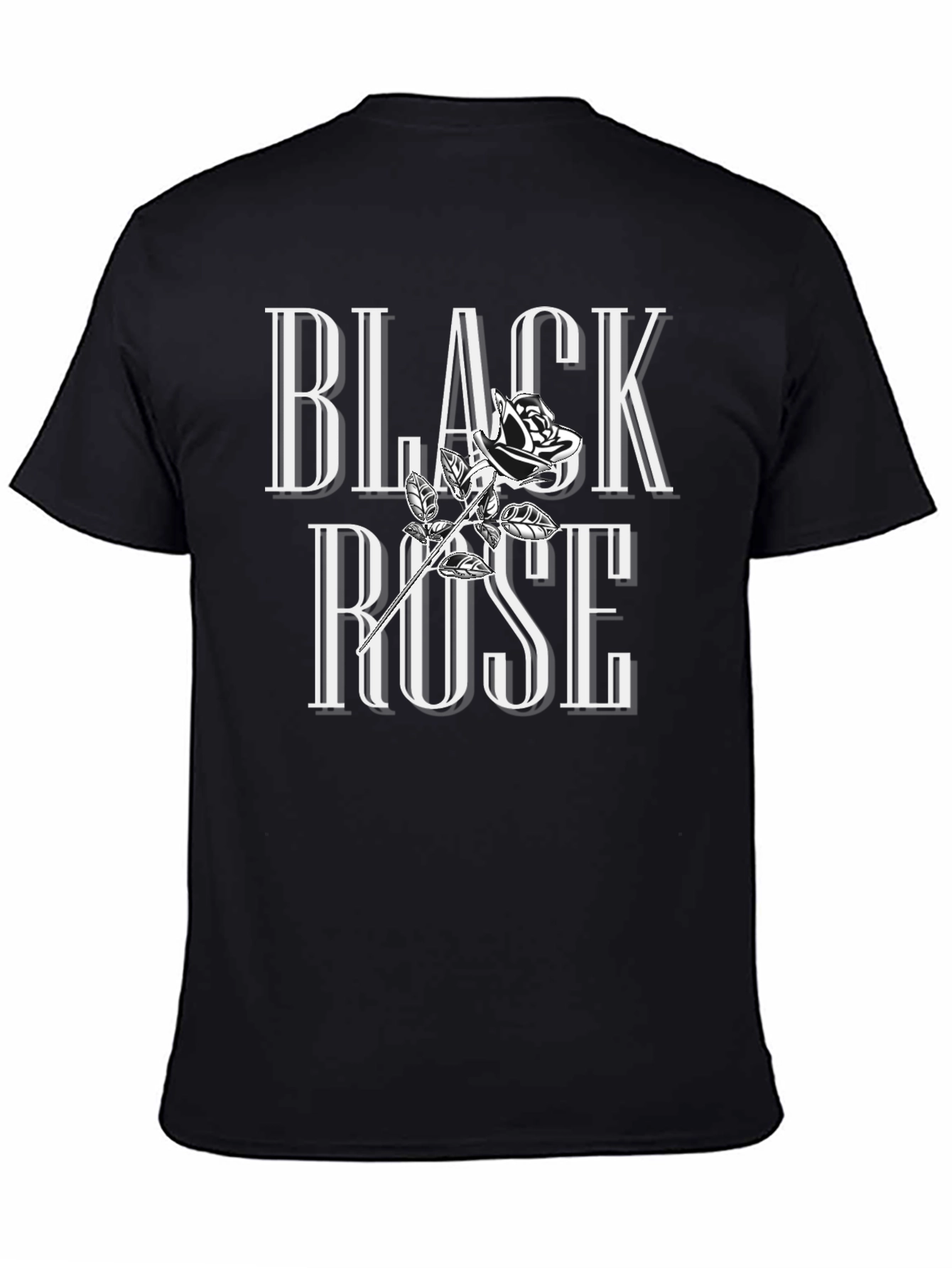 Black Rose Graphic T-Shirt - Stylish Cotton Tee
