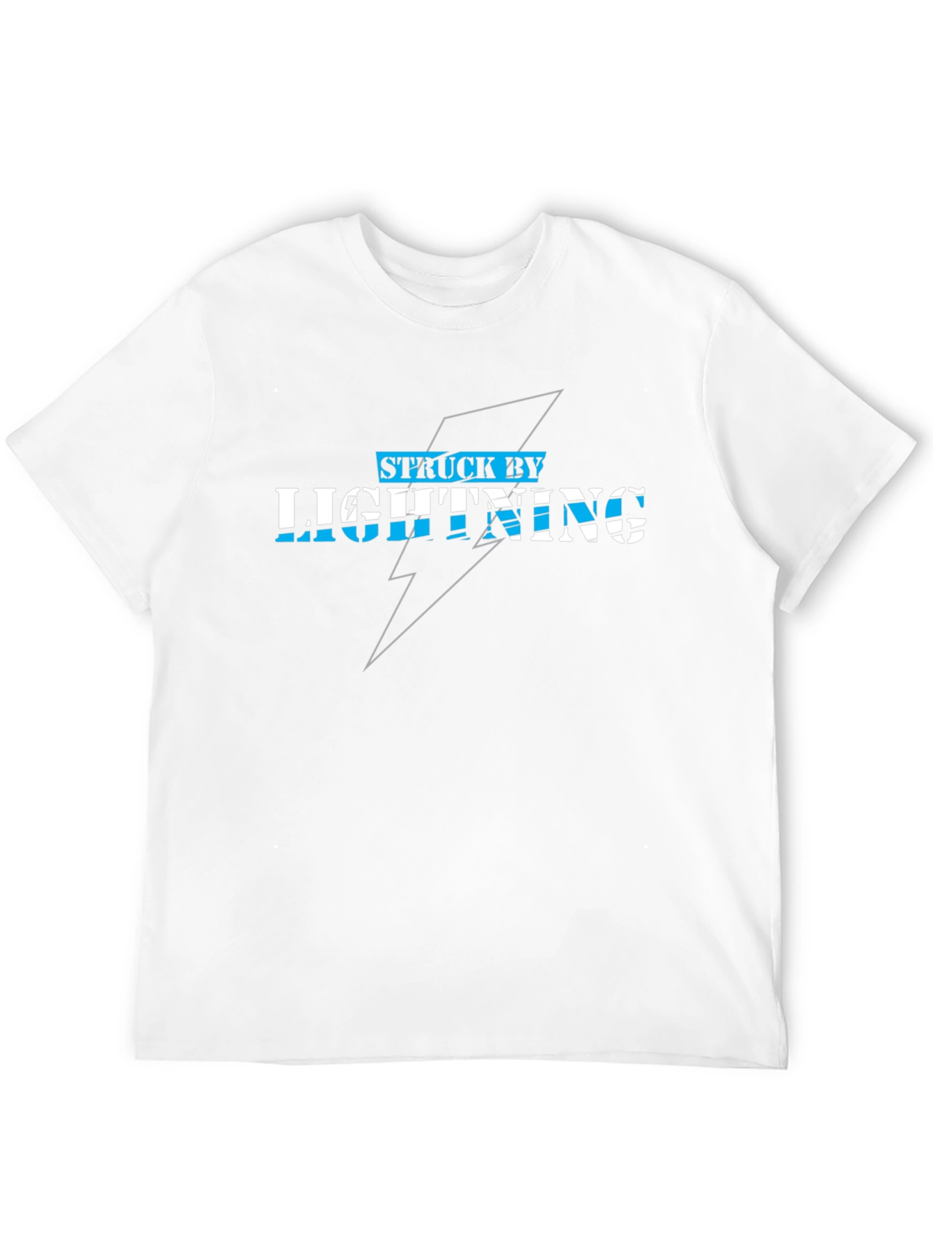 Struck By Lightning Graphic Tee - Black Cotton T-Shirt