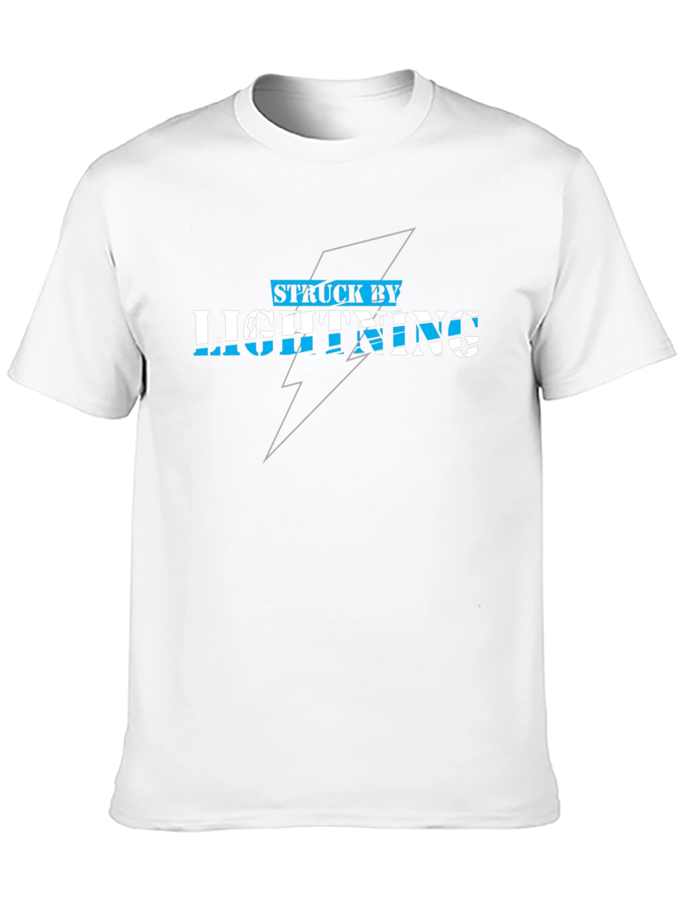 Struck By Lightning Graphic Tee - Black Cotton T-Shirt