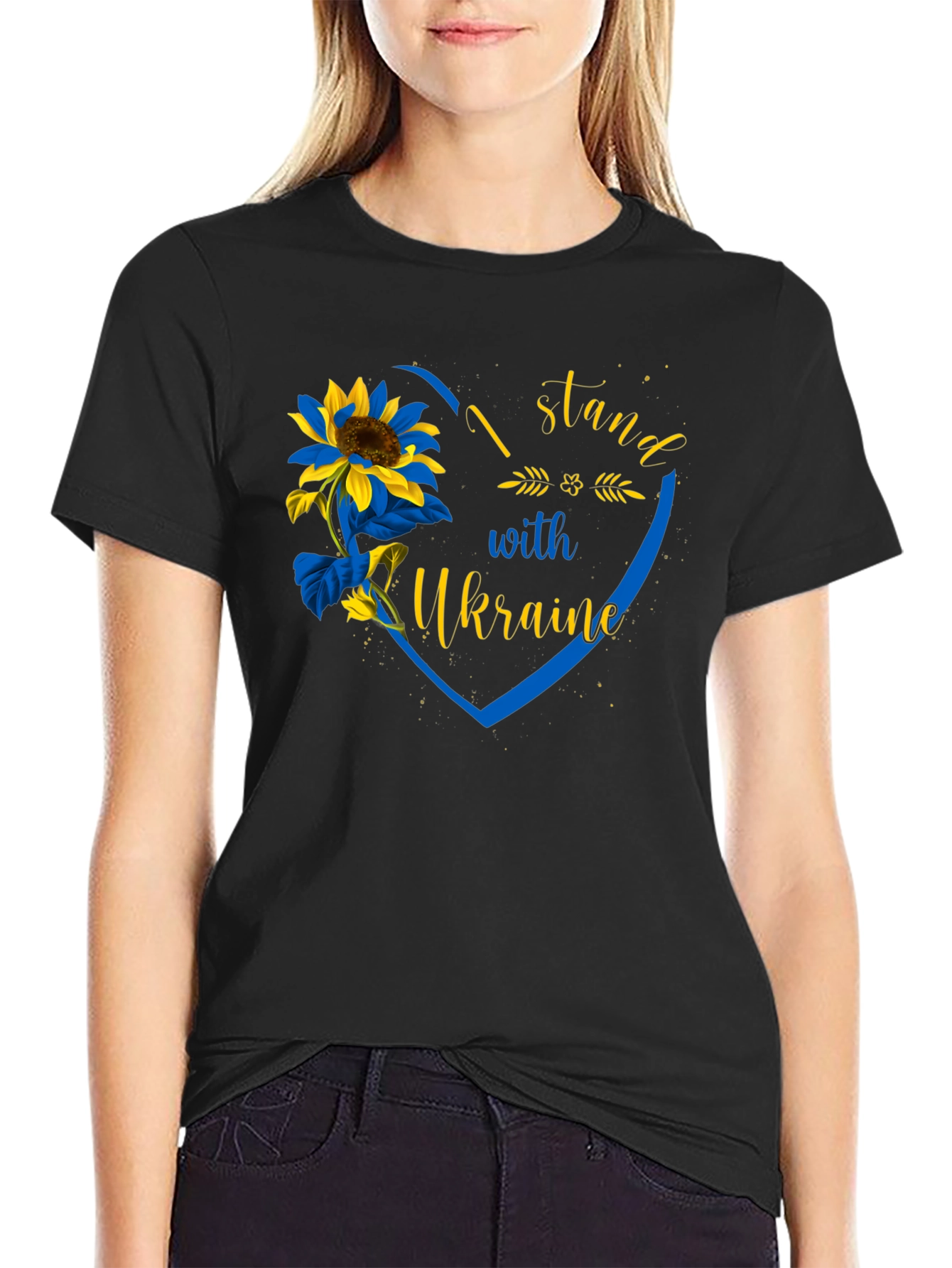 I Stand With Ukraine Sunflower T-Shirt