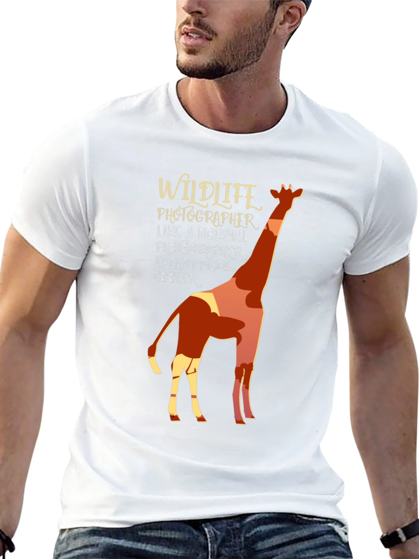 Wildlife Photographer Giraffe Graphic Tee