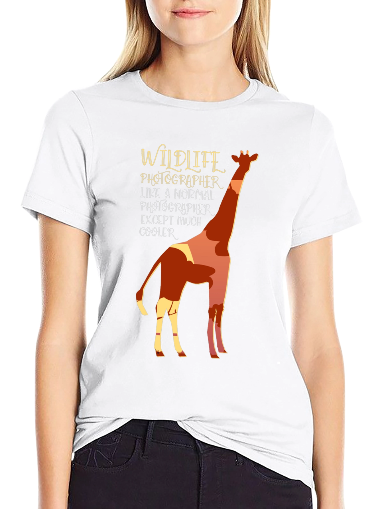 Wildlife Photographer Giraffe Graphic Tee