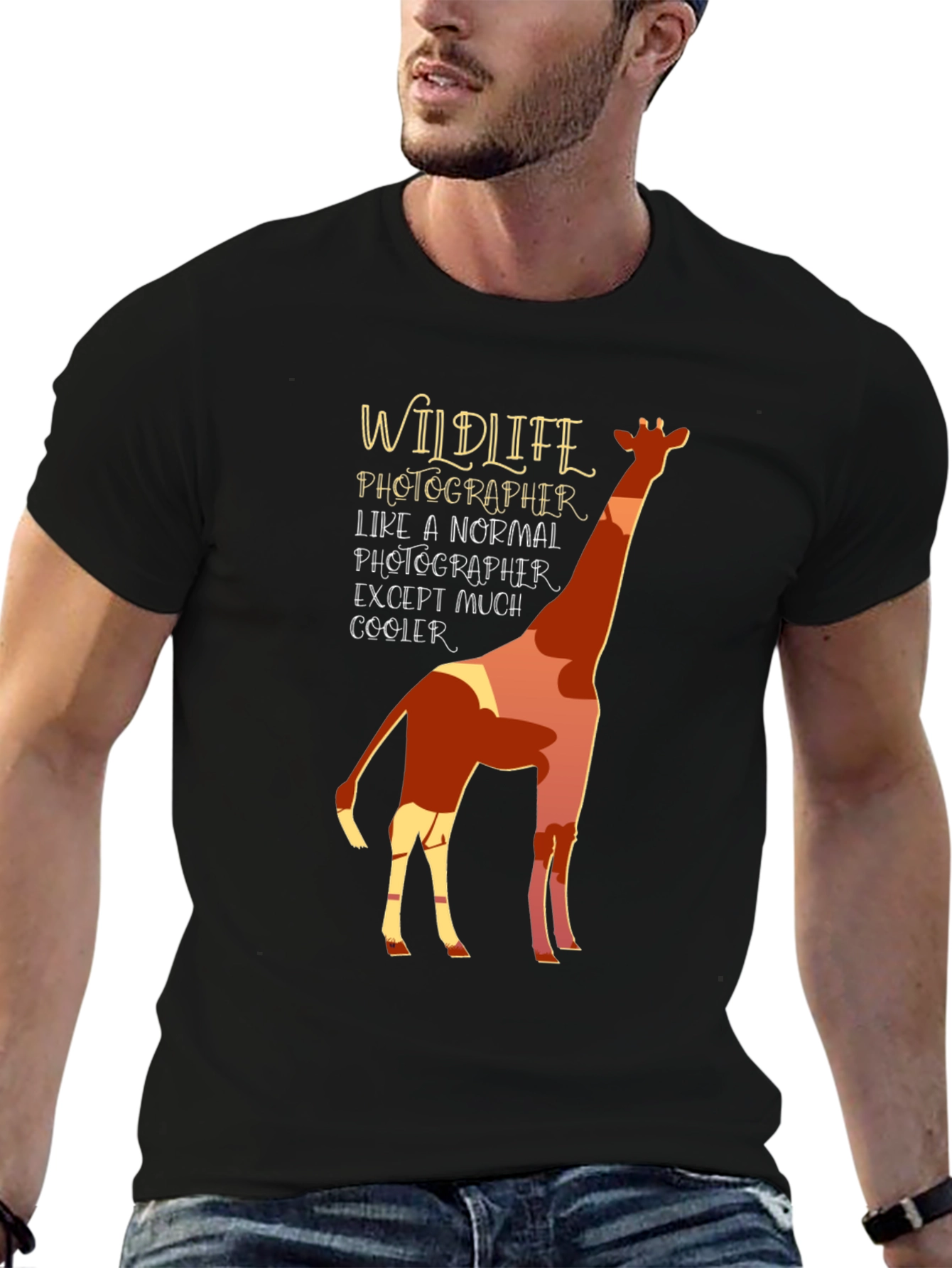 Wildlife Photographer Giraffe Graphic Tee