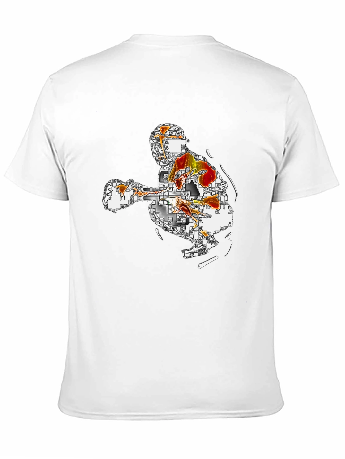 Abstract Art Graphic Tee - Black Casual T-Shirt