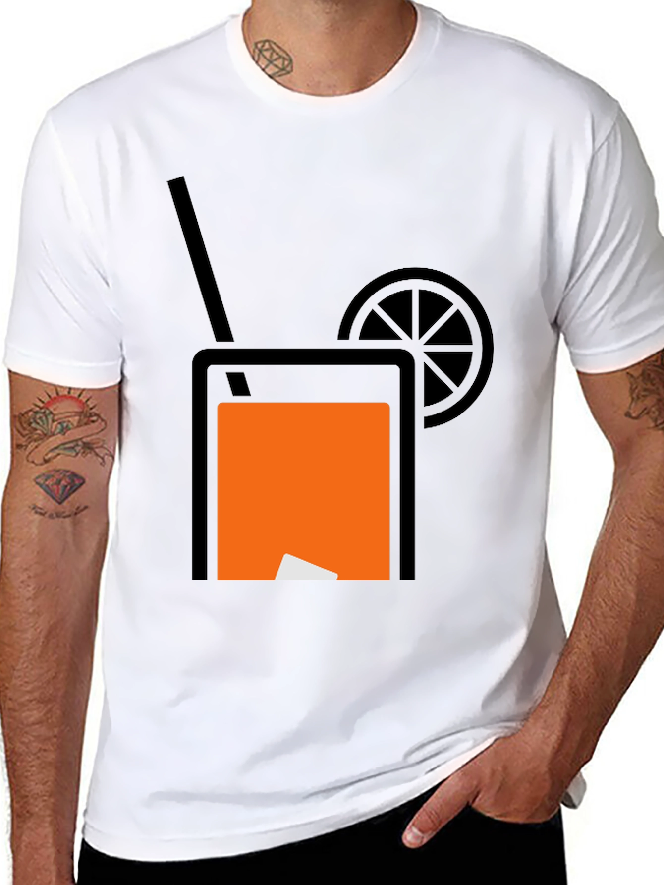 Cocktail Graphic Tee - Black Unisex T-Shirt