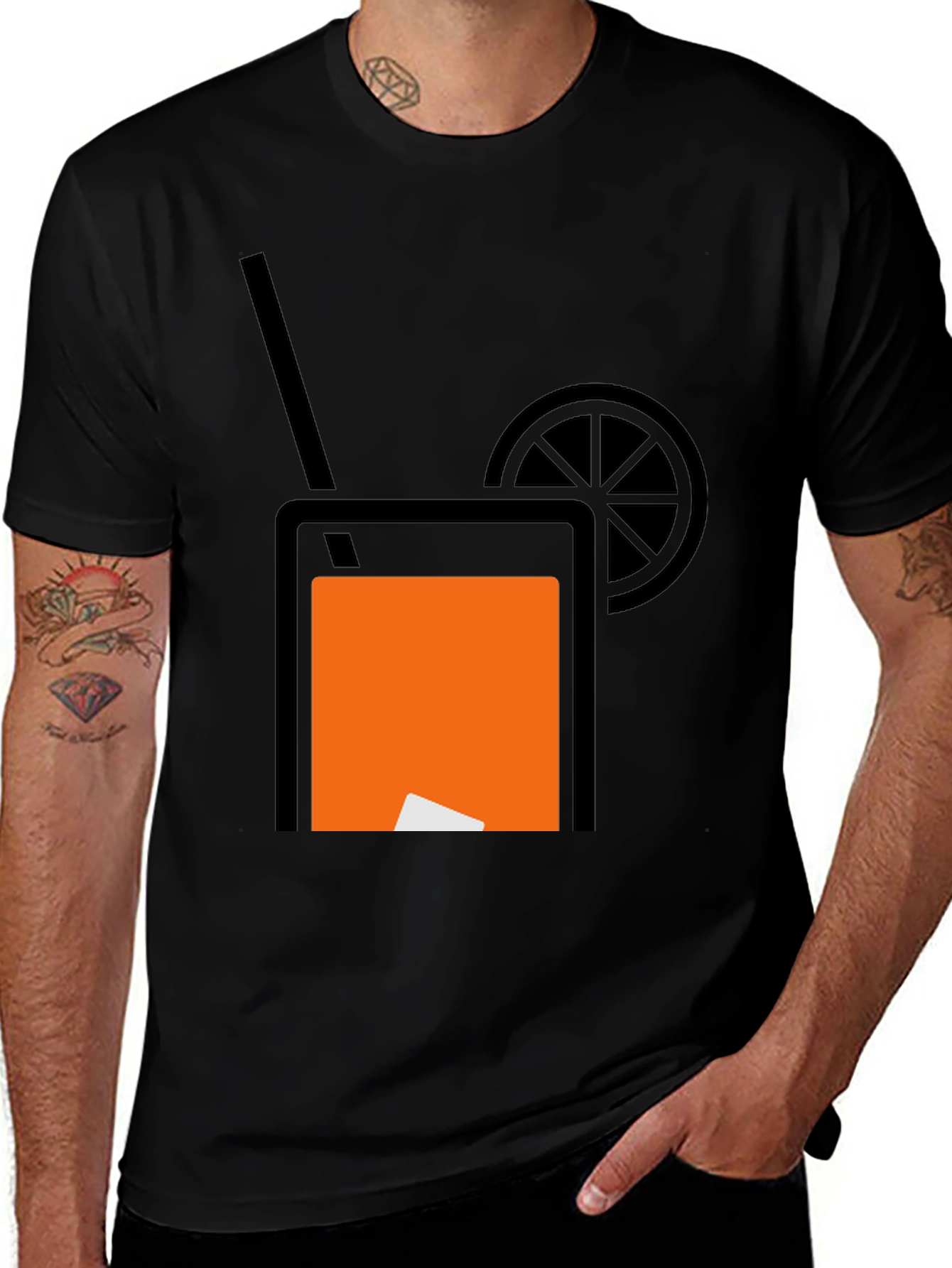 Cocktail Graphic Tee - Black Unisex T-Shirt