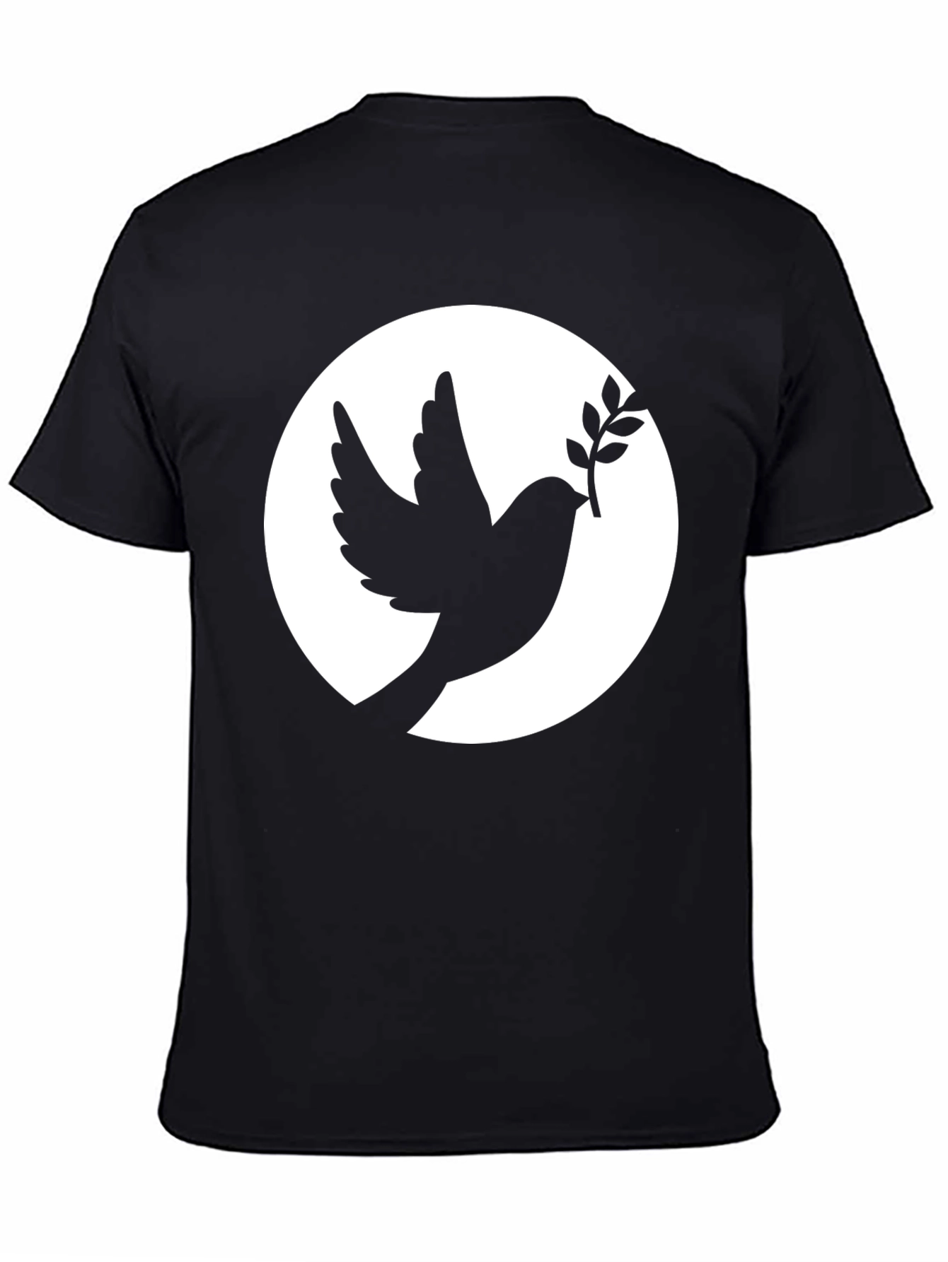 Dove Peace Symbol Black T-Shirt