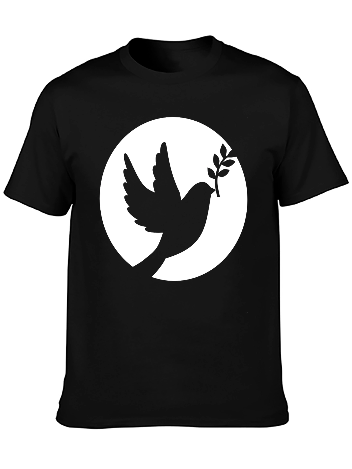 Dove Peace Symbol Black T-Shirt