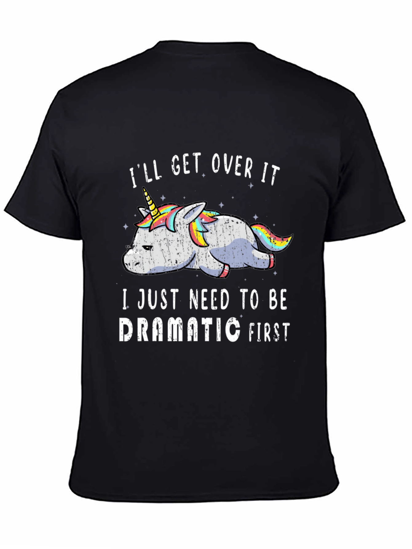 Dramatic Unicorn Graphic T-Shirt
