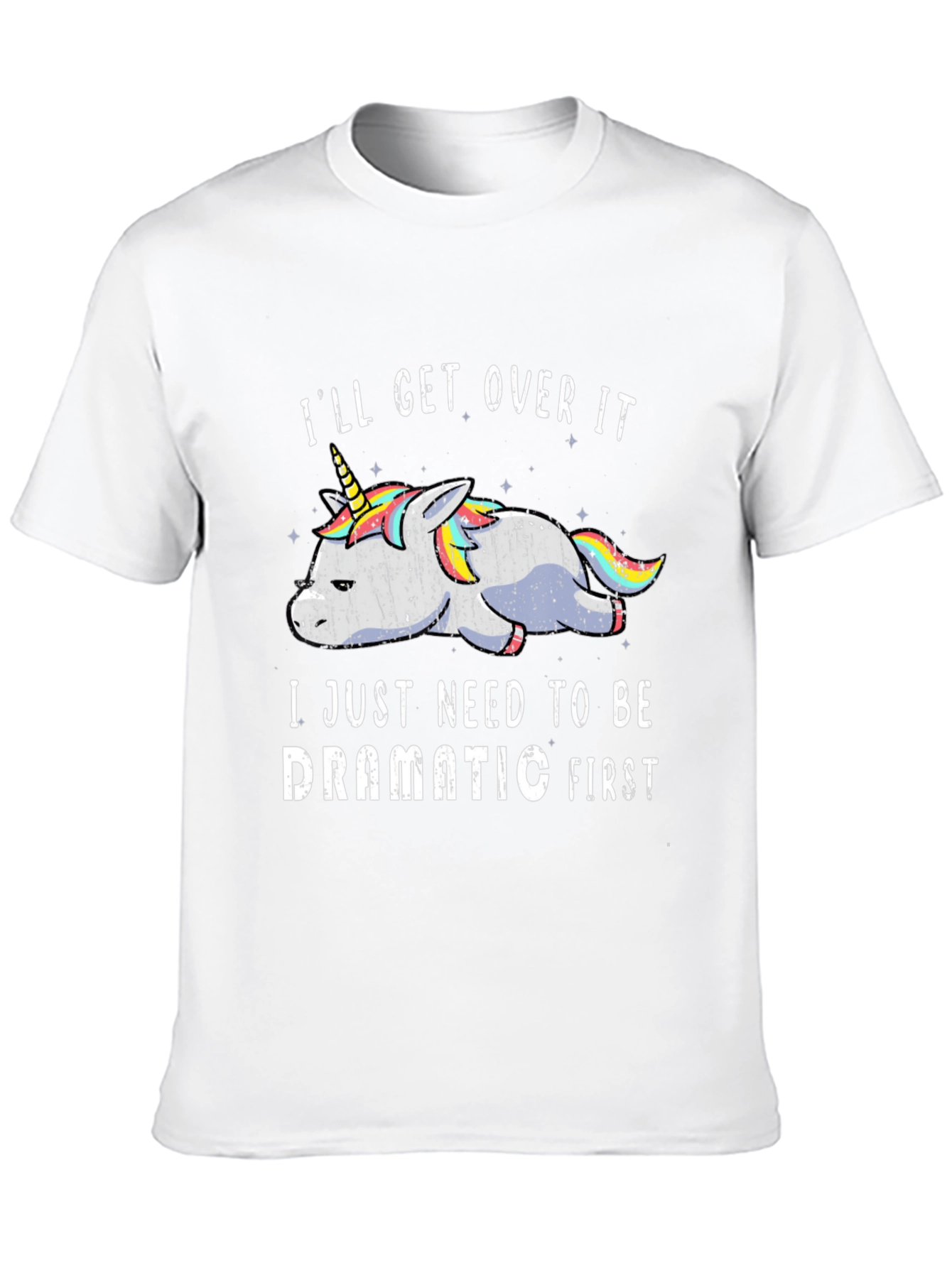 Dramatic Unicorn Graphic T-Shirt