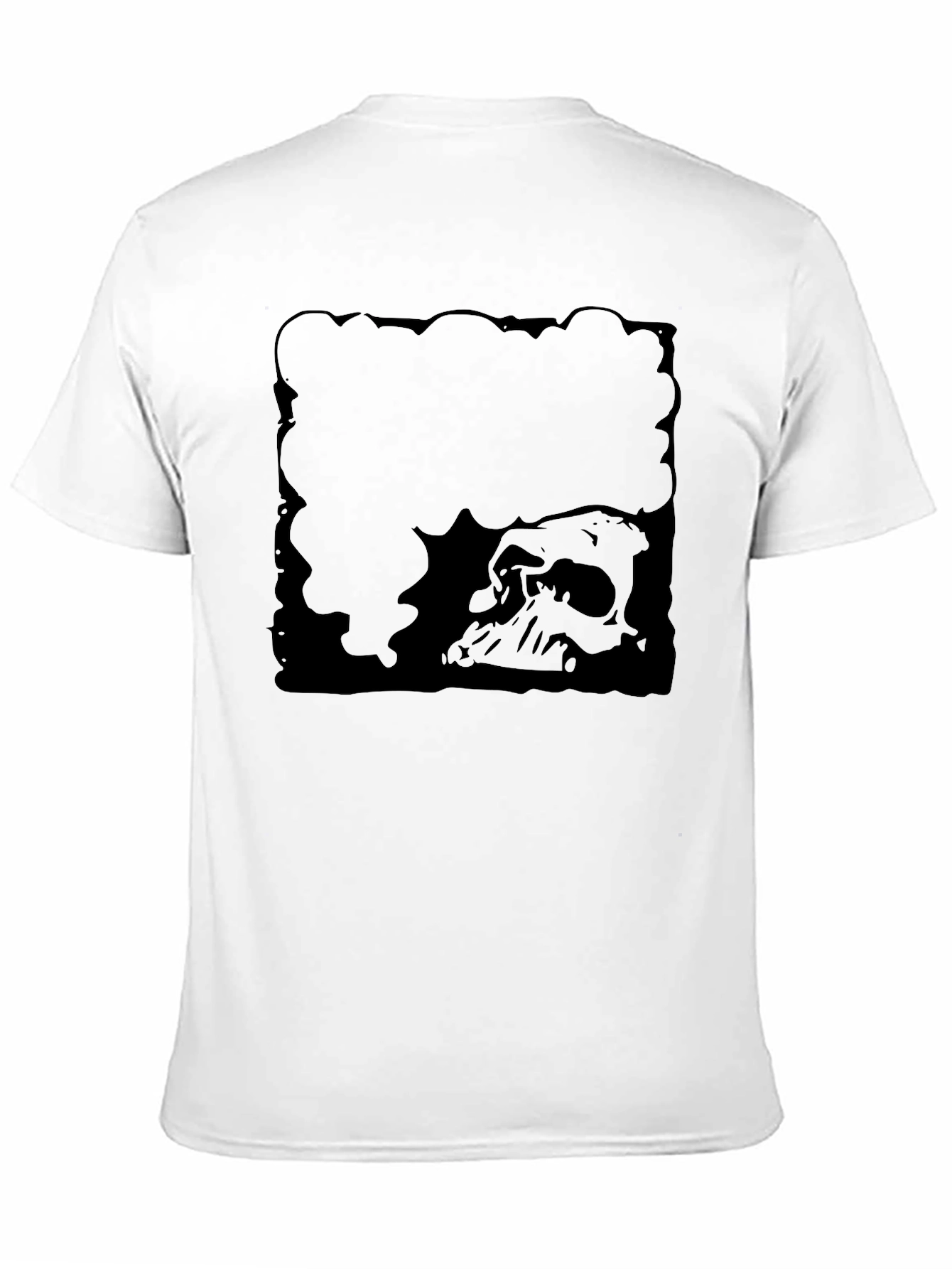 Mens Black Skull Graphic T-Shirt