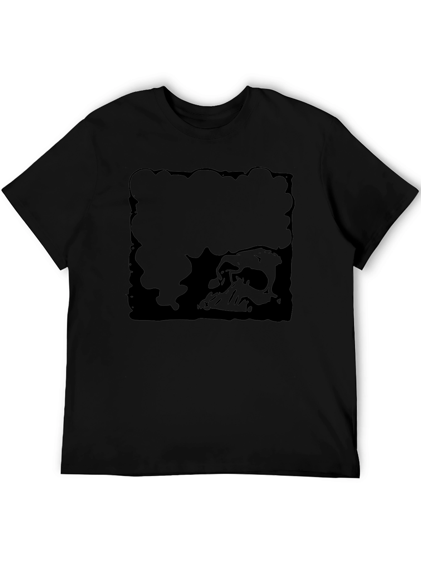 Mens Black Skull Graphic T-Shirt
