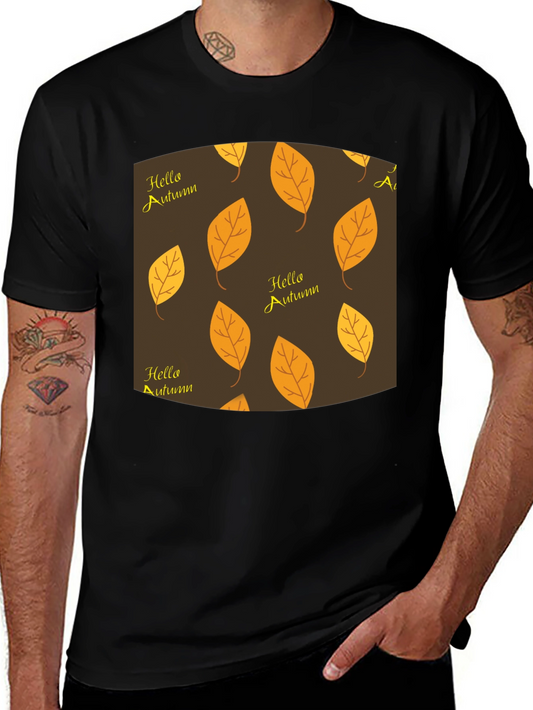 Autumn Leaves Graphic Tee - Hello Autumn