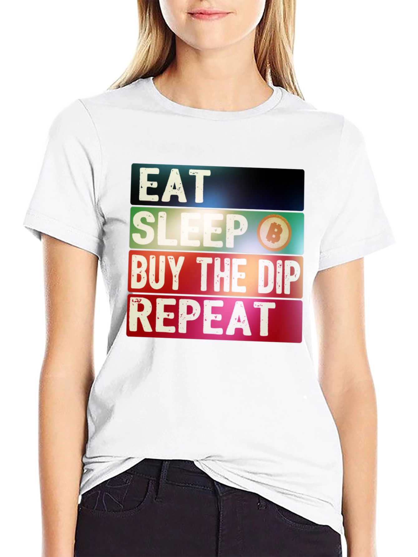 Eat Sleep Buy The Dip Repeat Bitcoin Crypto T-Shirt