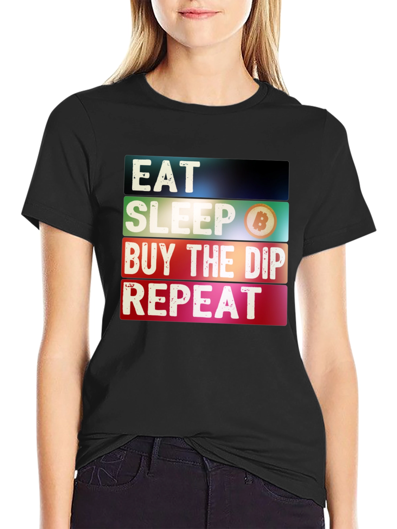 Eat Sleep Buy The Dip Repeat Bitcoin Crypto T-Shirt