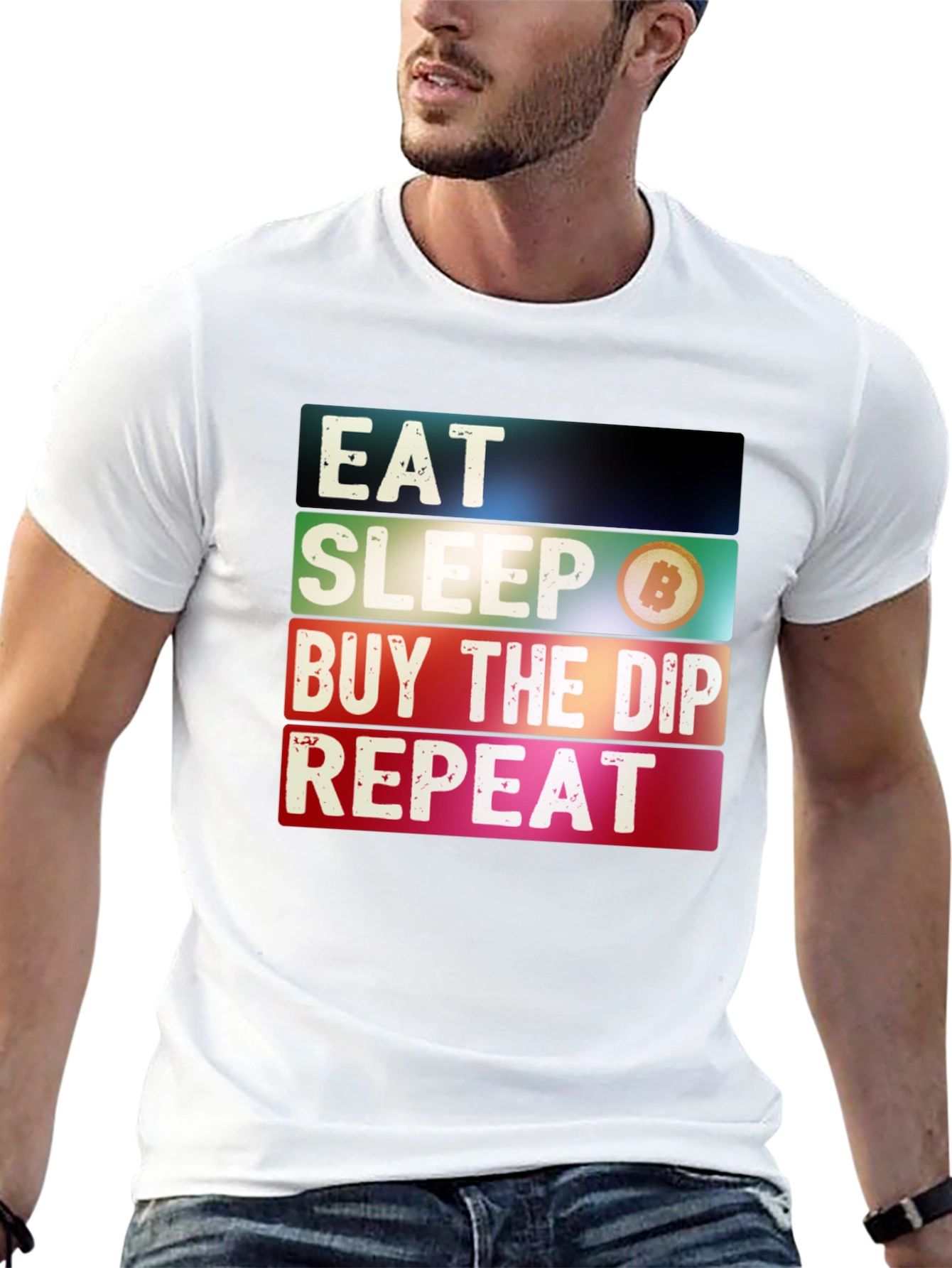 Eat Sleep Buy The Dip Repeat Bitcoin Crypto T-Shirt