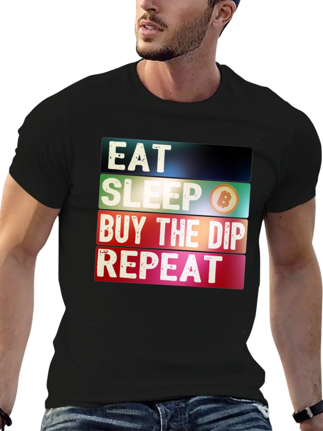 Eat Sleep Buy The Dip Repeat Bitcoin Crypto T-Shirt