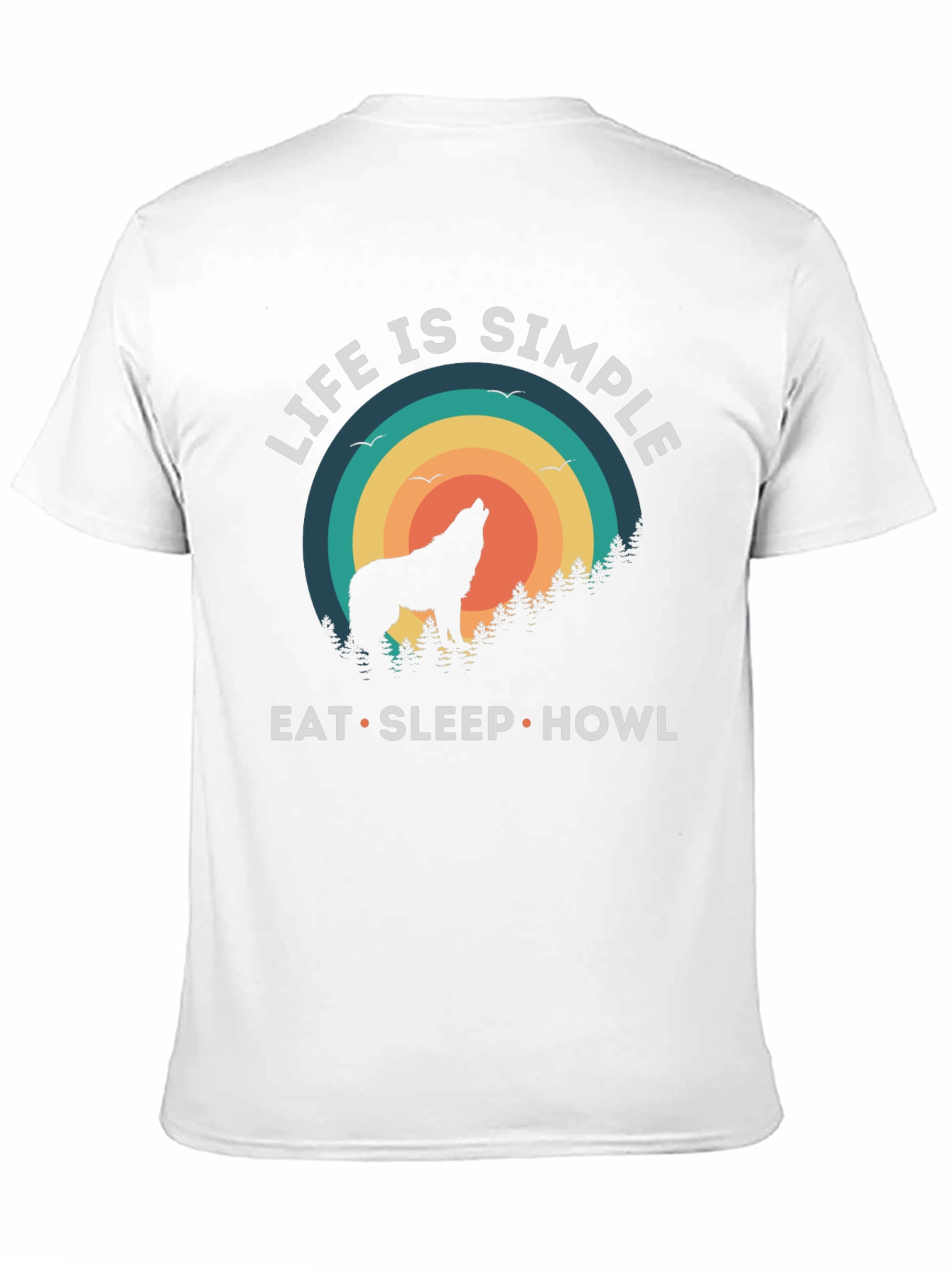 Life is Simple Wolf Howl T-Shirt