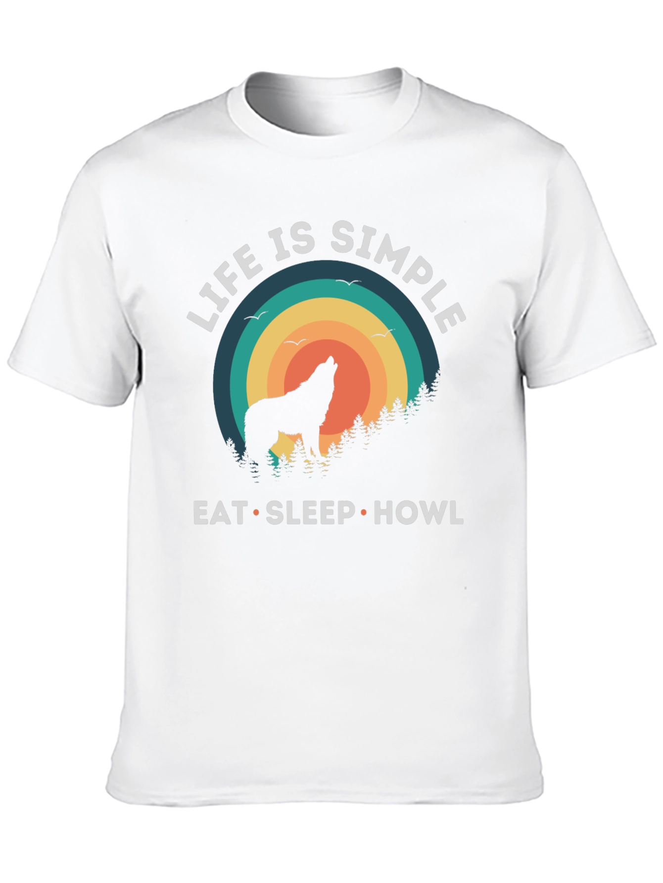 Life is Simple Wolf Howl T-Shirt