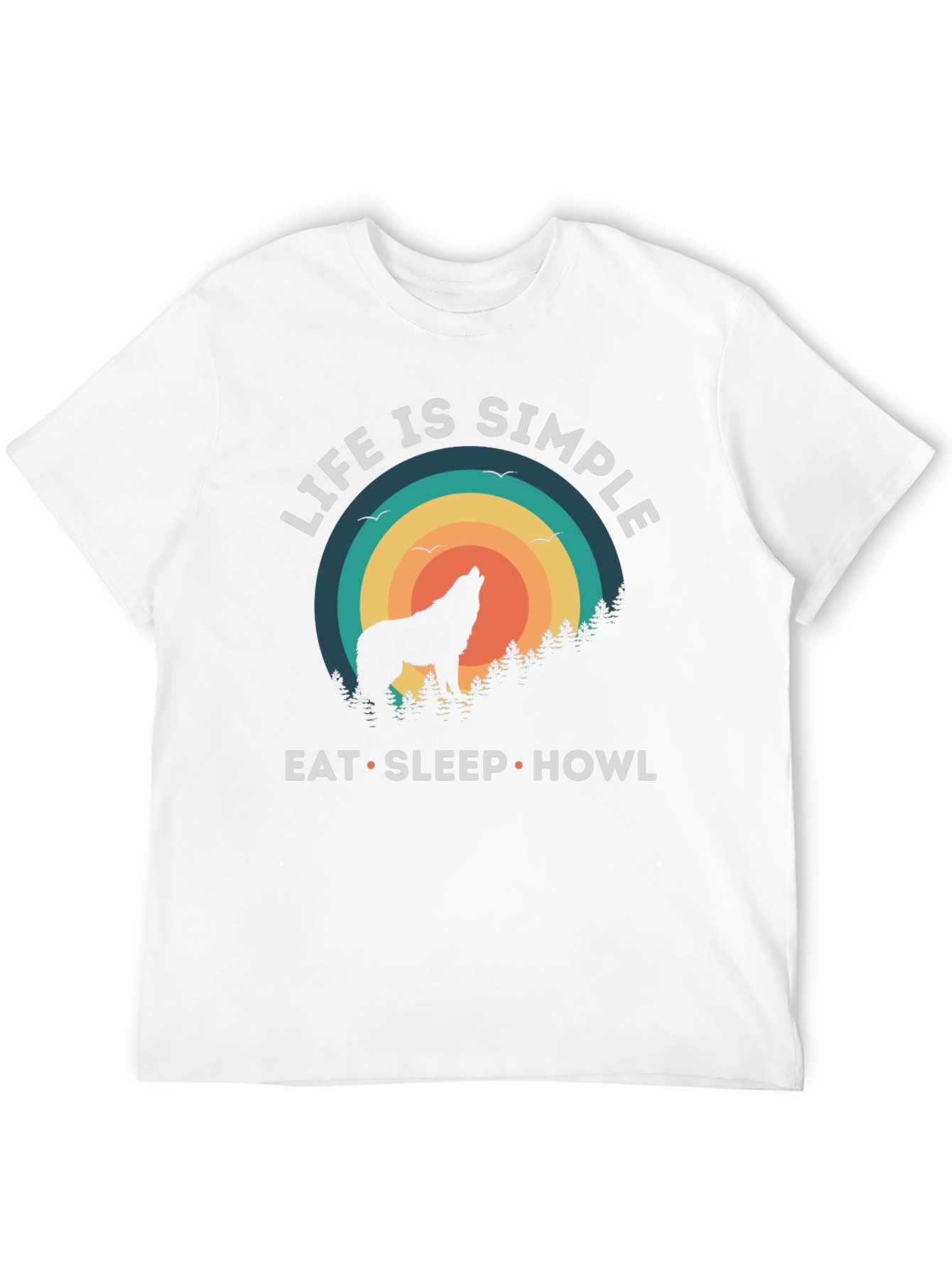 Life is Simple Wolf Howl T-Shirt