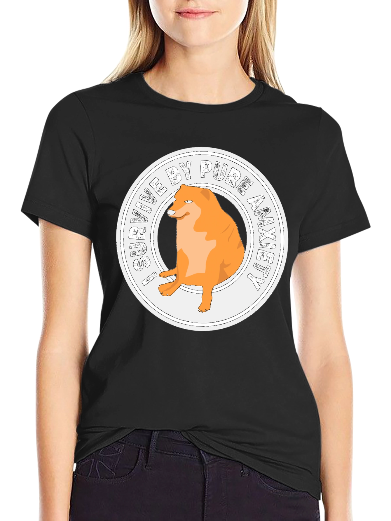 Anxiety Doge T-Shirt - Meme Humor Tee