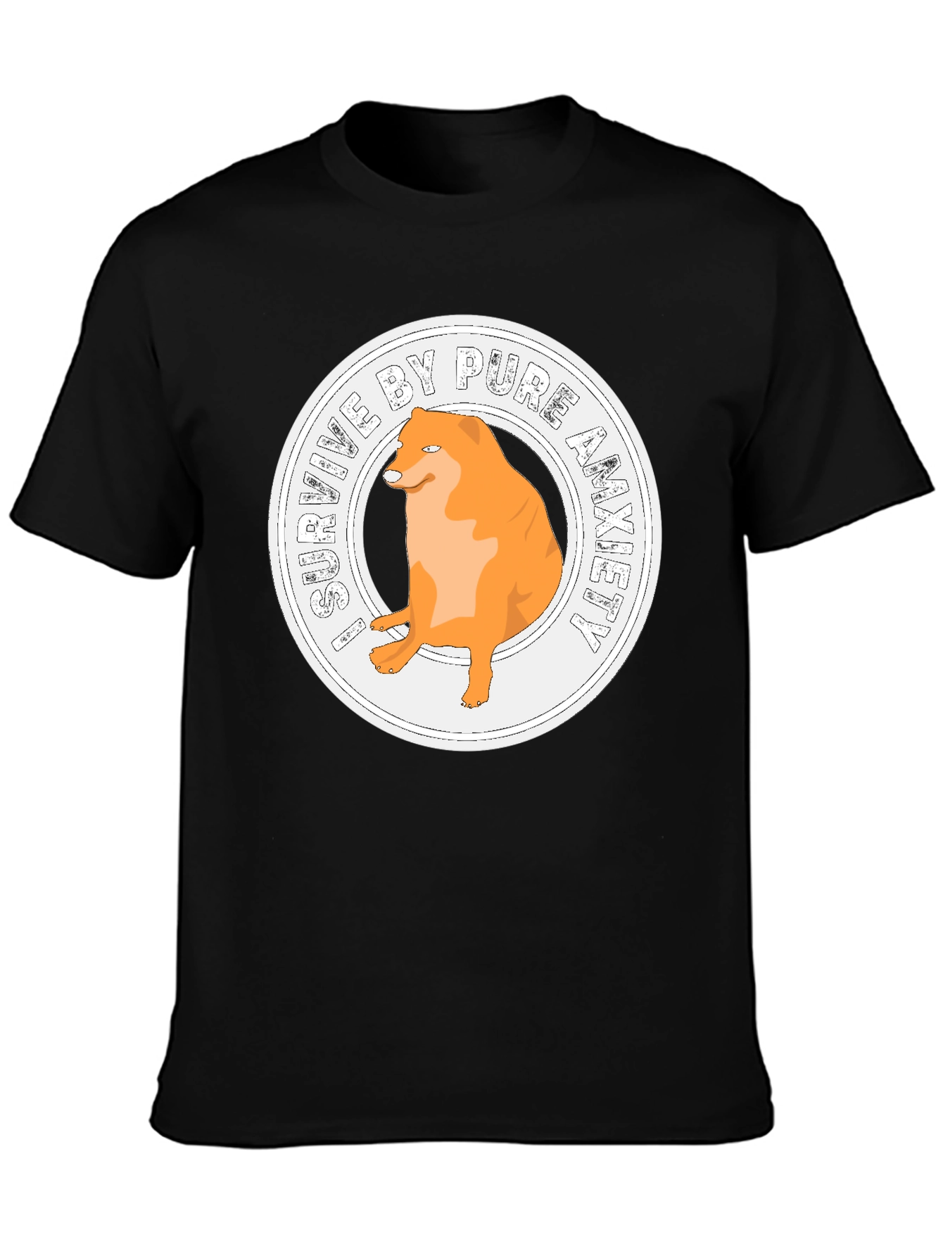 Anxiety Doge T-Shirt - Meme Humor Tee