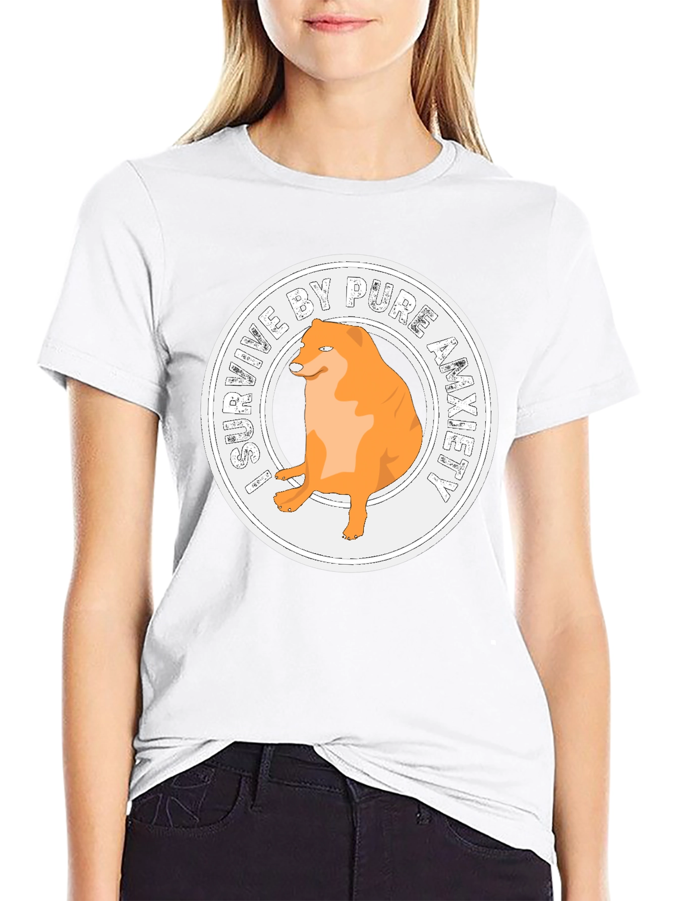 Anxiety Doge T-Shirt - Meme Humor Tee